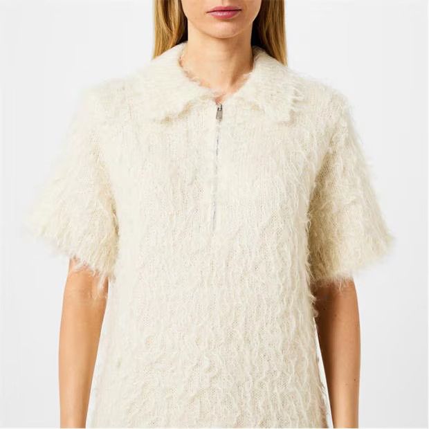 Jil Sander o1g2r1mq1024 Mini Dress in Ess Shell Size XS / US 0-2 / IT 36-38 - 3 Thumbnail