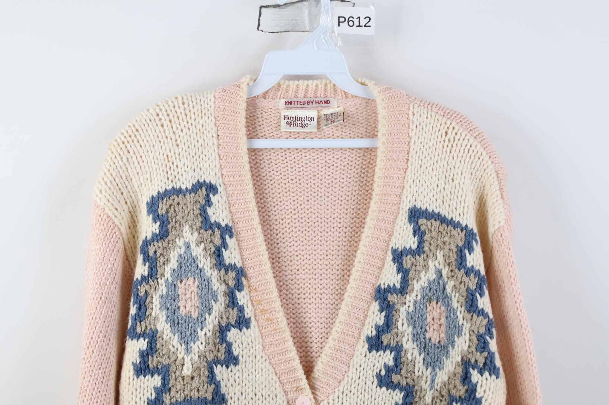 Vintage Vintage 90s Streetwear Babydoll Geometric Cardigan Sweater Size M / US 6-8 / IT 42-44 - 2 Thumbnail