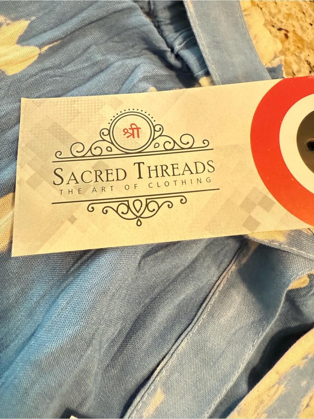 Other Sacred Threads boho tie dye ruffled shorts blue white OS Size 30" / US 8 / IT 44 - 5 Thumbnail