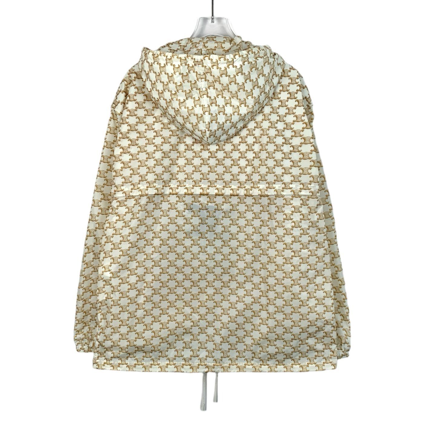 Celine Celine Beige & Gold Triomphe Monogram Hooded Jacket Size S / US 4 / IT 40 - 2 Thumbnail
