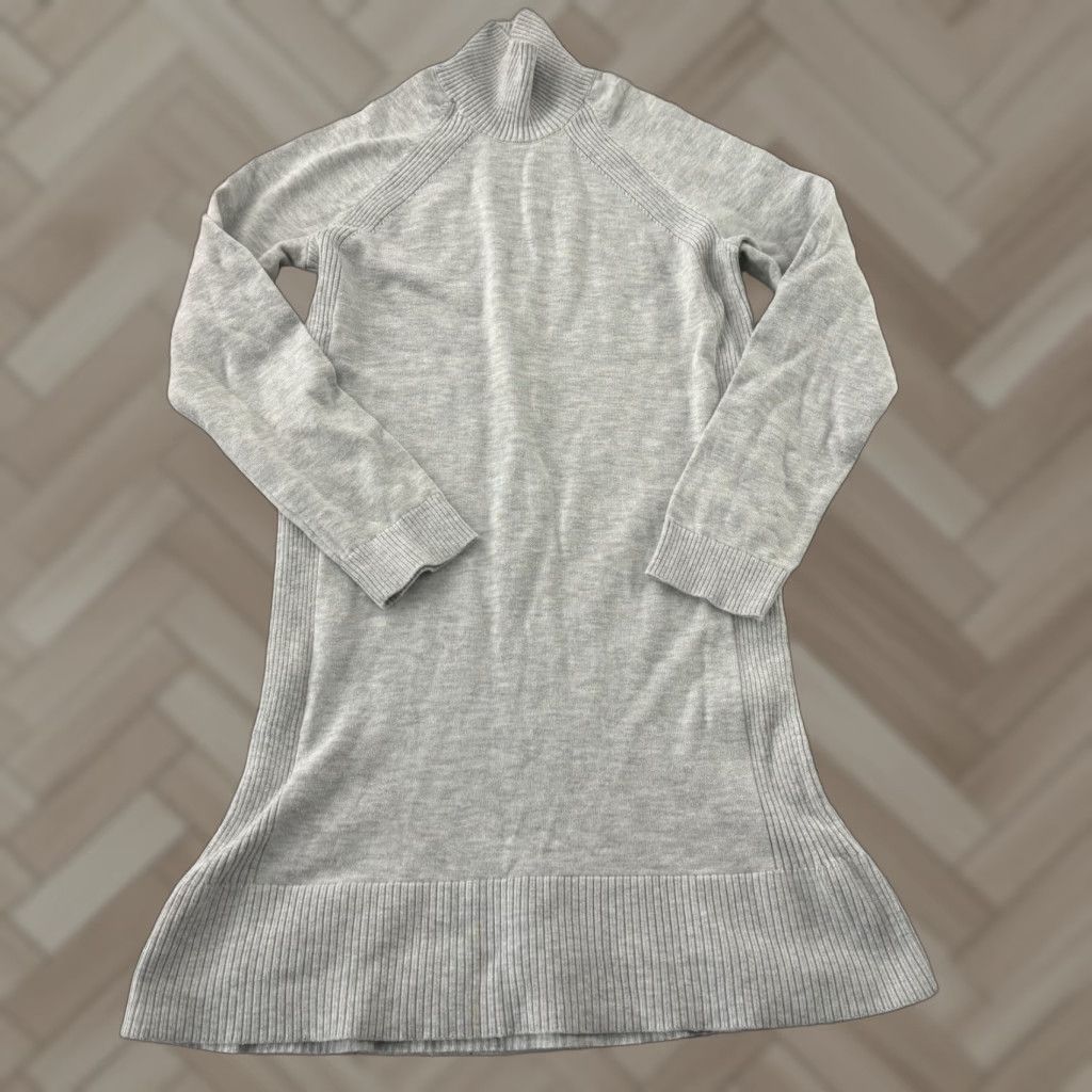 Lululemon Lululemon Mock Neck Cotton Silk Blend Long Sleeve Sweater Top Women's 4 Gray Pullover Size S / US 4 / IT 40 - 1 Thumbnail