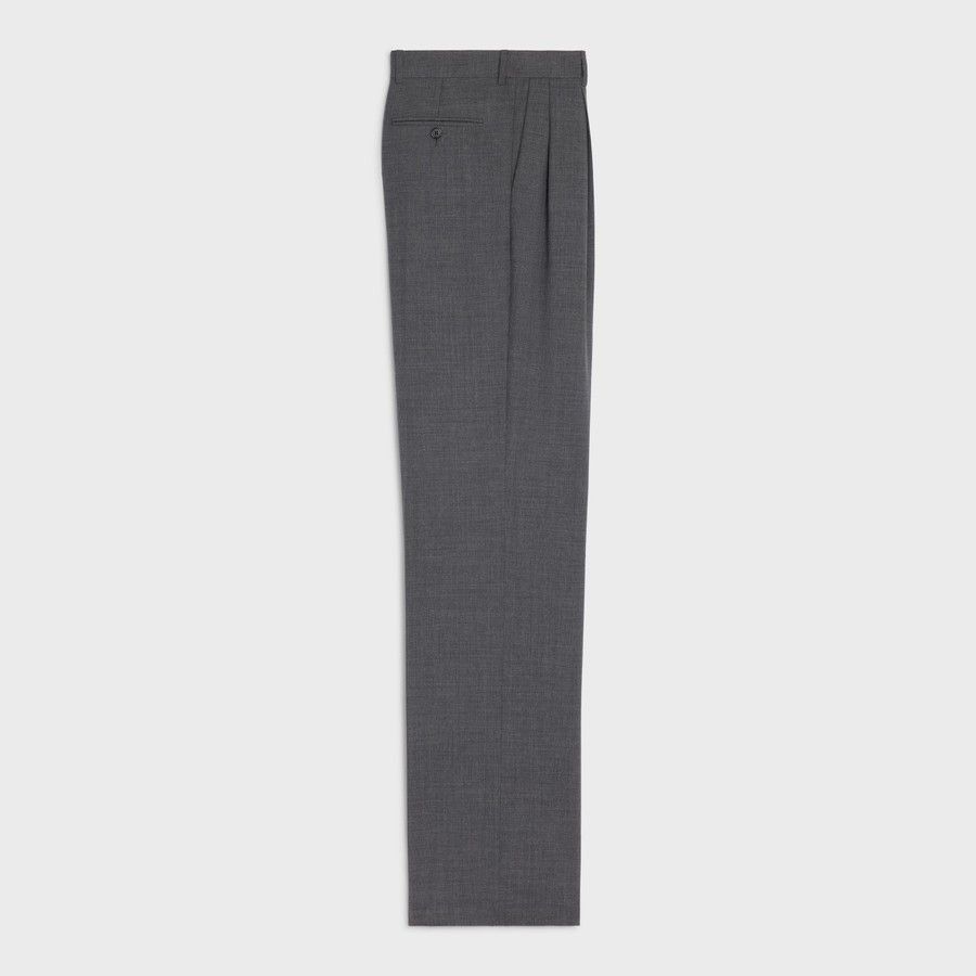 Celine o1d2blof0226 Wool Pants in Grey Size US 36 / EU 52 - 2 Thumbnail