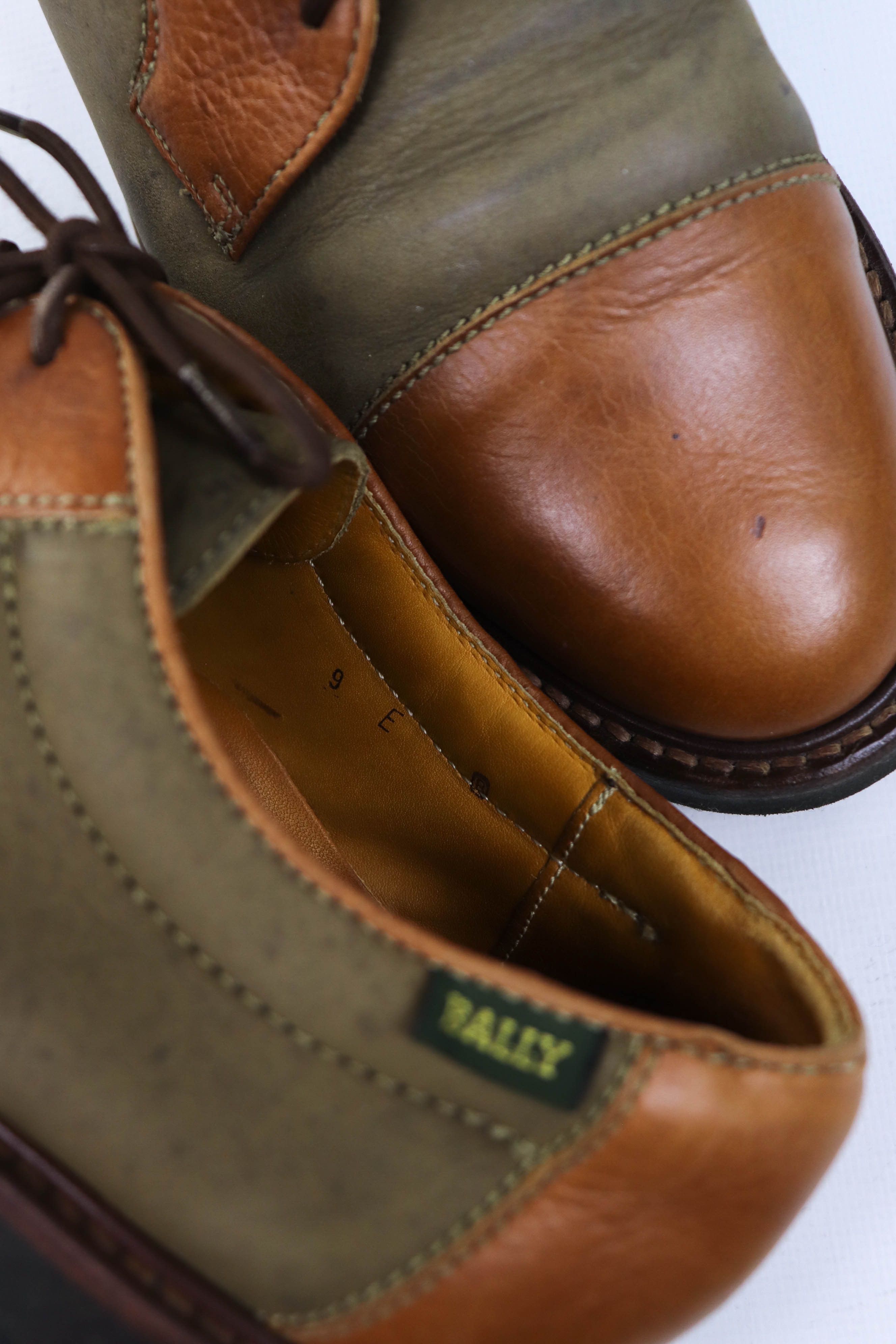 Bally BALLY Vintage Combined Nubuck/Leather Cap Toe Oxford Shoes Size US 9 / EU 42 - 11 Thumbnail