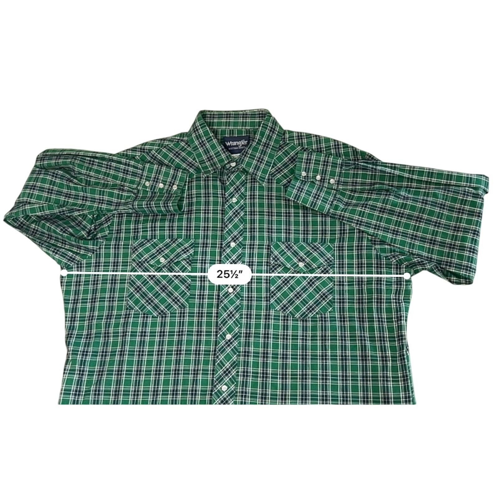 Wrangler Wrangler VTG Western Shirt XL Pearl Snaps Plaid 36.5 Sleeve Size US XL / EU 56 / 4 - 5 Thumbnail