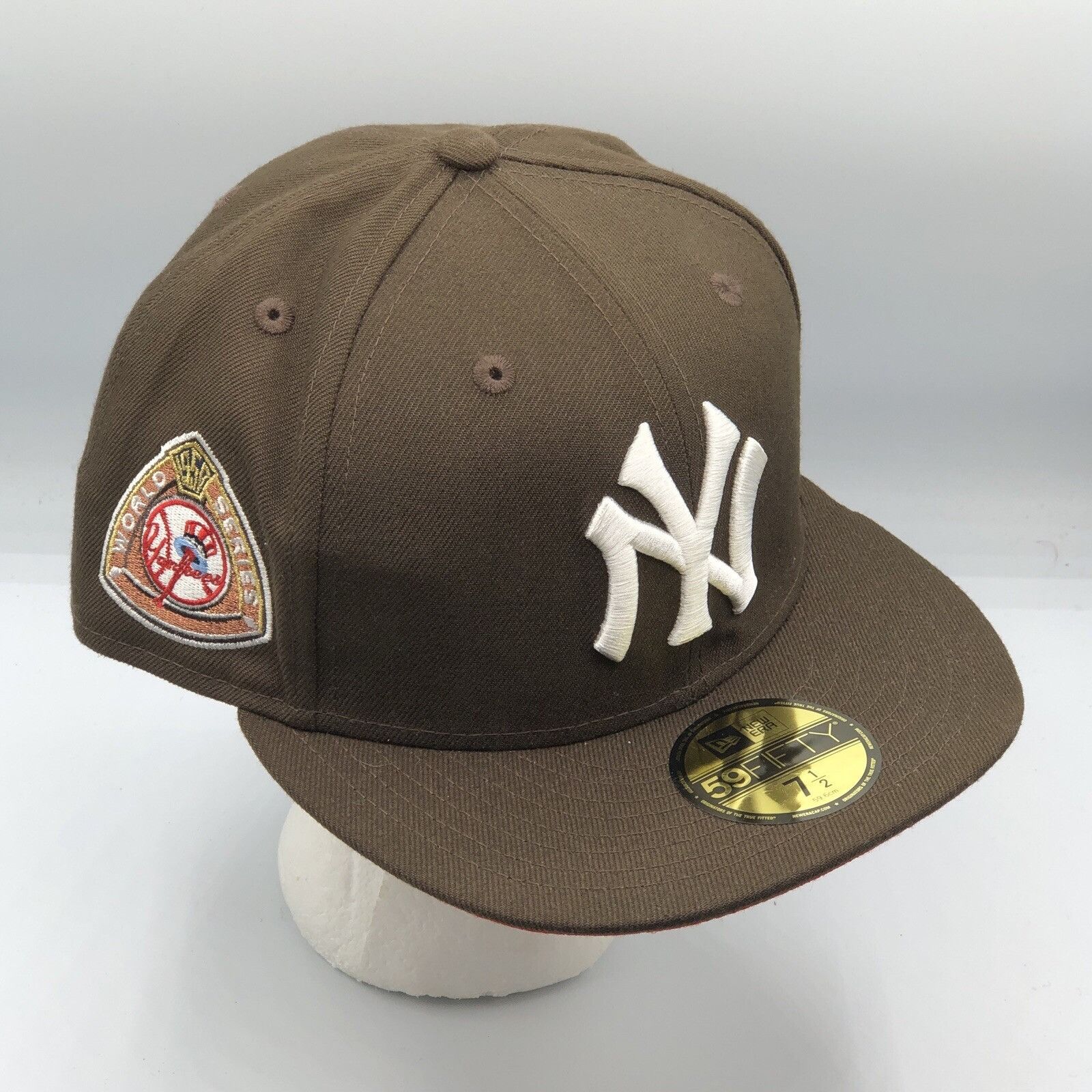 New Era New York Yankees New Era 1950 World Series Brown Fitted Hat Size ONE SIZE - 1 Thumbnail