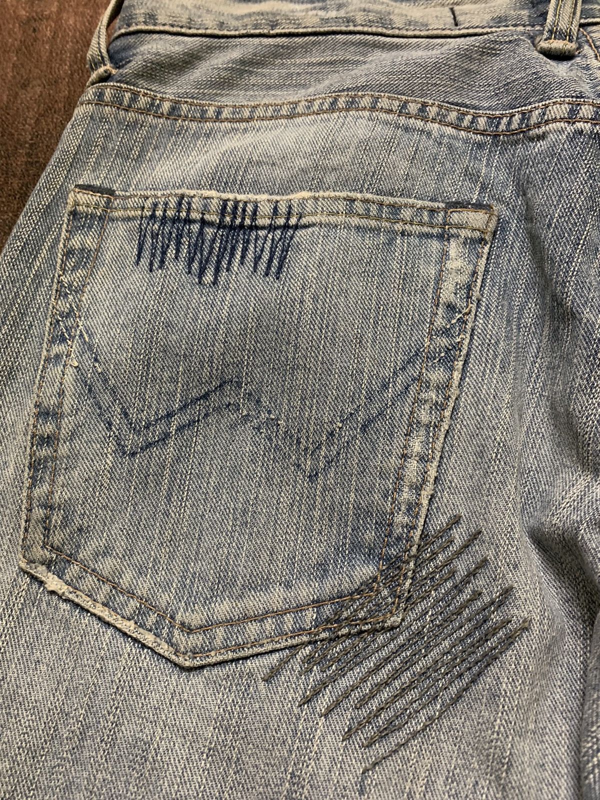 Edwin FLARE vintage edwin distressed denim patchwork sashiko Size US 29 - 16 Thumbnail
