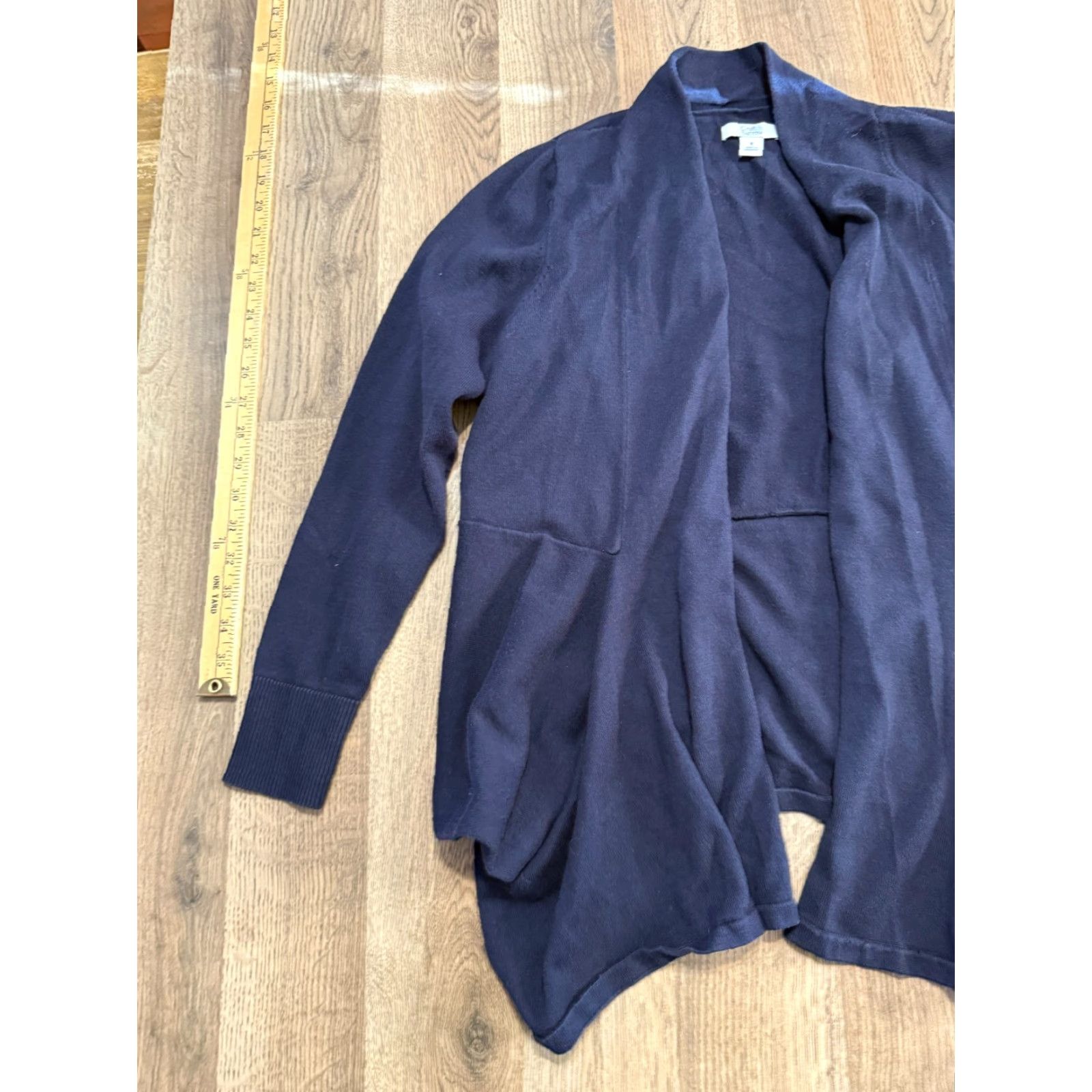 Croft & Barrow Croft & Barrow Cardigan Sweater Women's Medium Navy Blue Open Long Sleeve Casual Knit Regular Open Cardigan Size M / US 6-8 / IT 42-44 - 3 Thumbnail