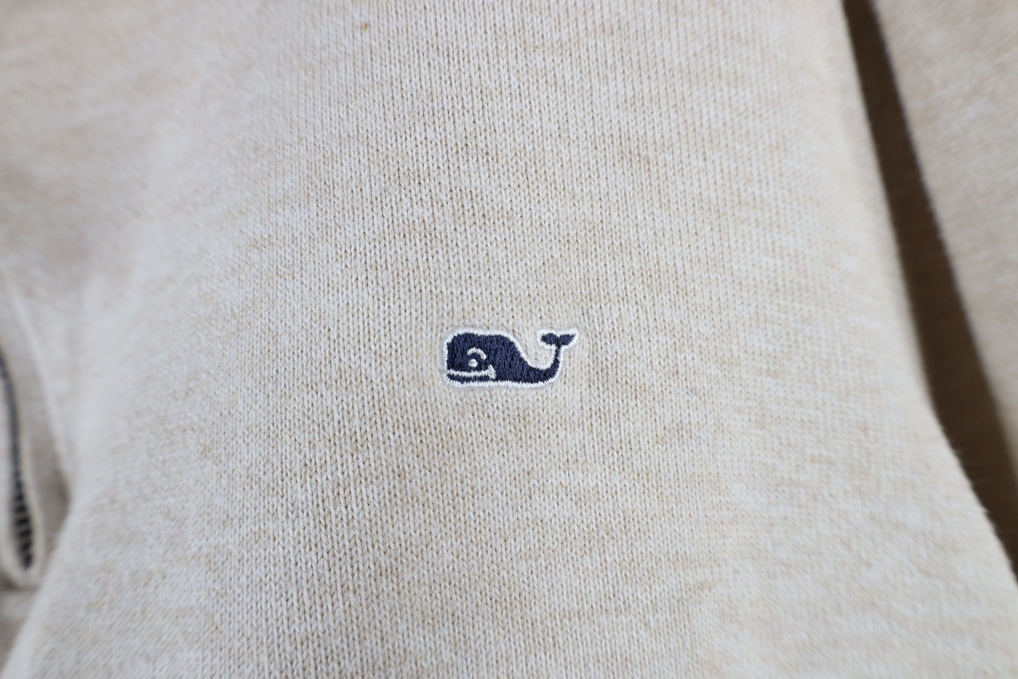 Vineyard Vines × Vintage Vineyard Vines Cotton Knit Half Zip Pullover Sweater Beige Size US XL / EU 56 / 4 - 4 Thumbnail