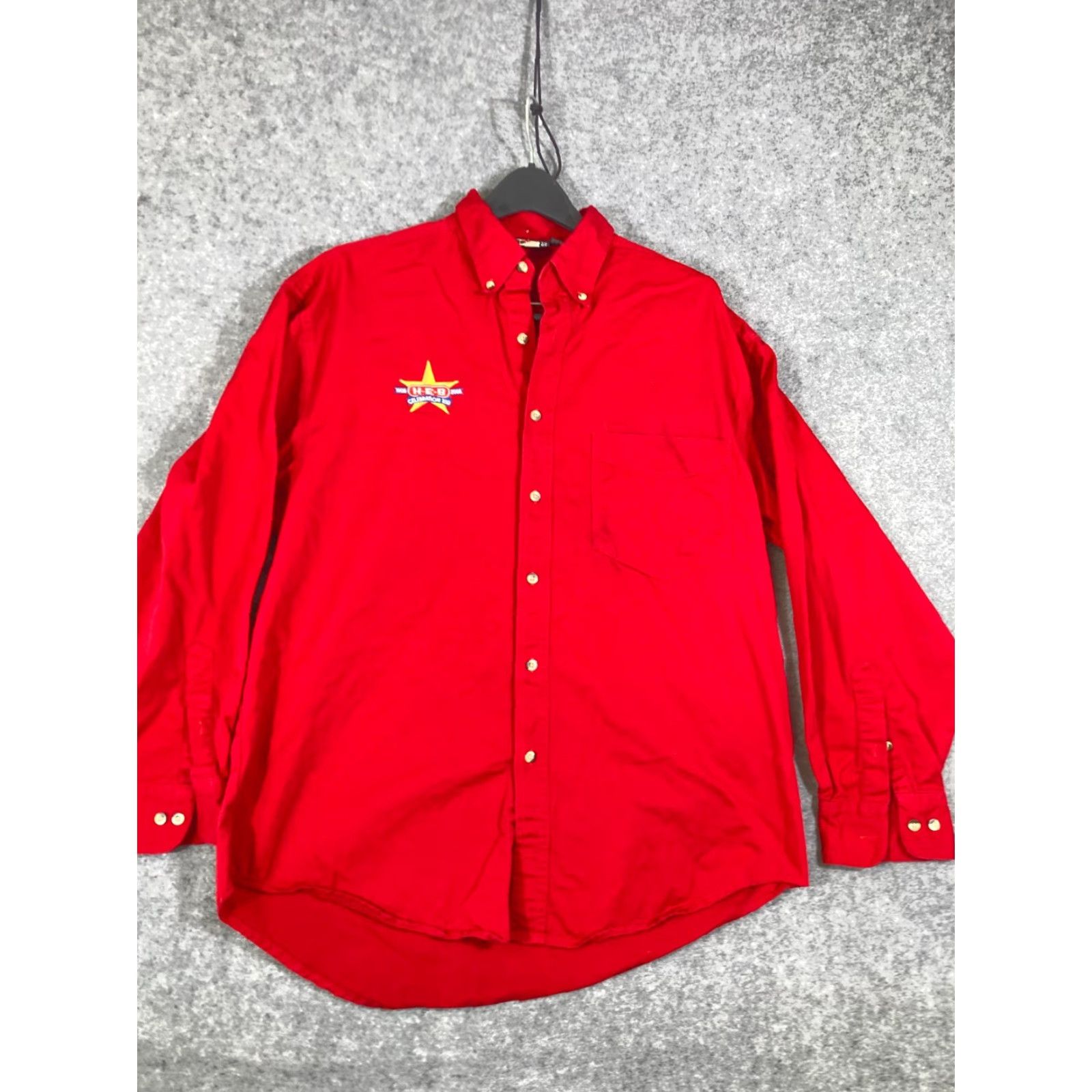 Logo 7 Graphic Sports HEB Grocery Uniform Chef Works Shirt Button Down Mens L Red Logo Size US L / EU 52-54 / 3 - 3 Thumbnail