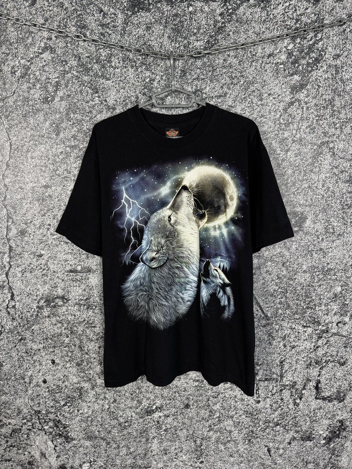 Band Tees Vintage Rock Eagle Wolf Moon Lightning Overprint Tee XL Size US XL / EU 56 / 4 - 2 Thumbnail