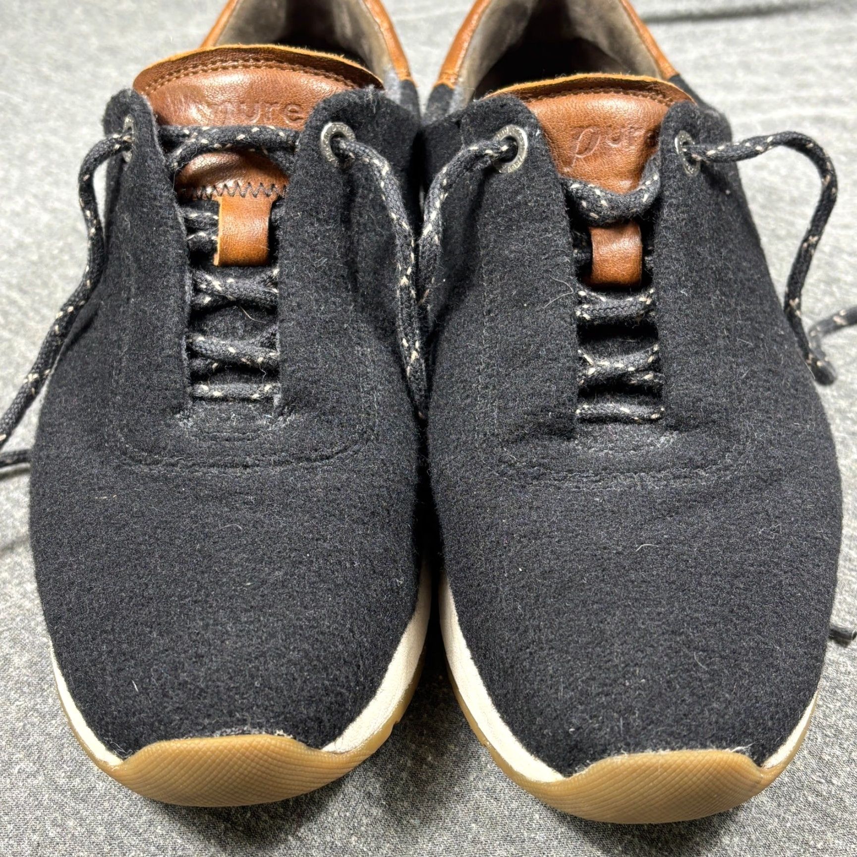 Vintage VINTAGE Paul Green Kalista Sneaker Women 7.5 US/5 UK Black Wool Lace Up Flat Sneaker Womens Shoes Casual Walking Size US 8 / IT 38 - 3 Thumbnail