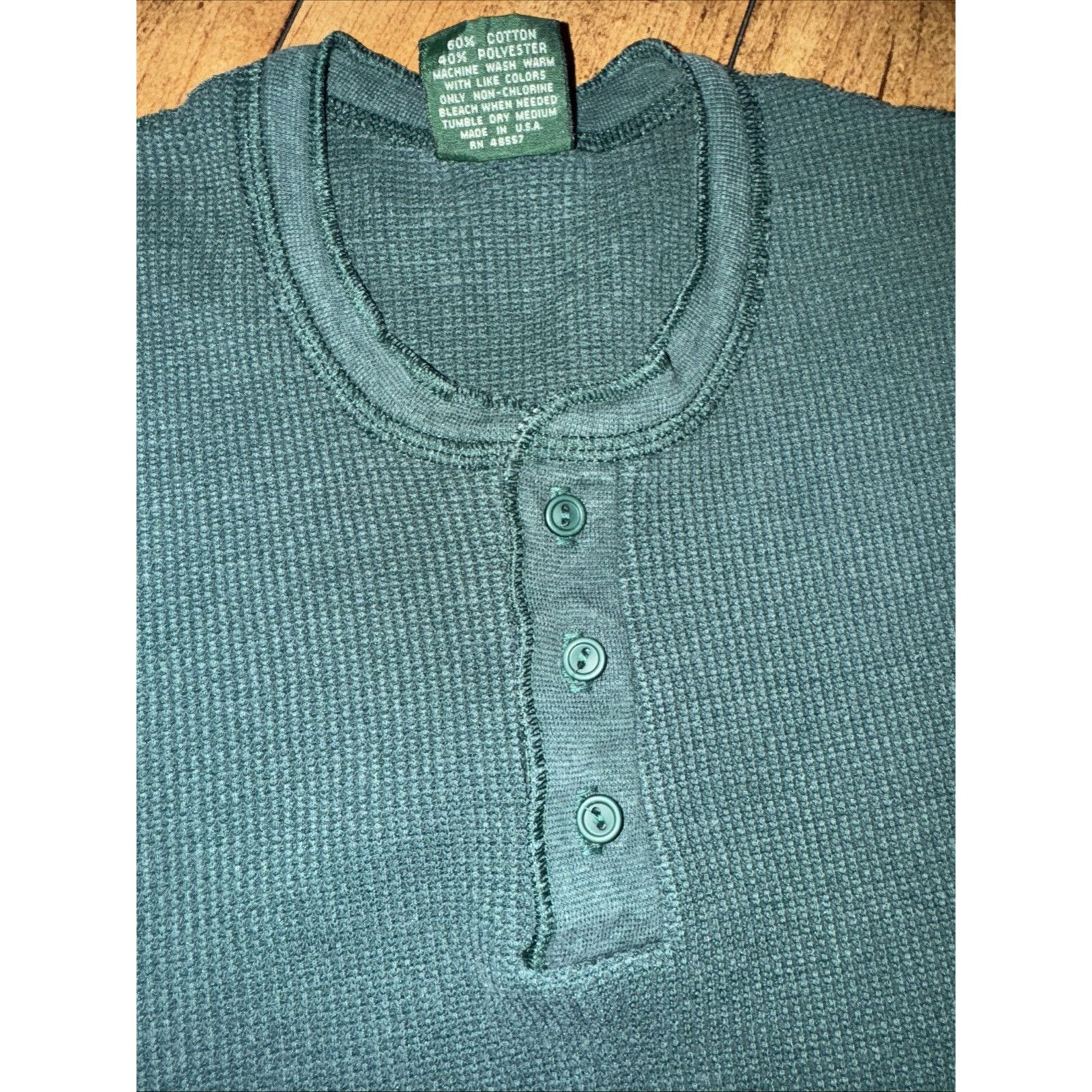 High Sierra × Vintage High Sierra By Mervin’s Thermal Henley Shirt Green XL 17x27 Size US XL / EU 56 / 4 - 4 Thumbnail