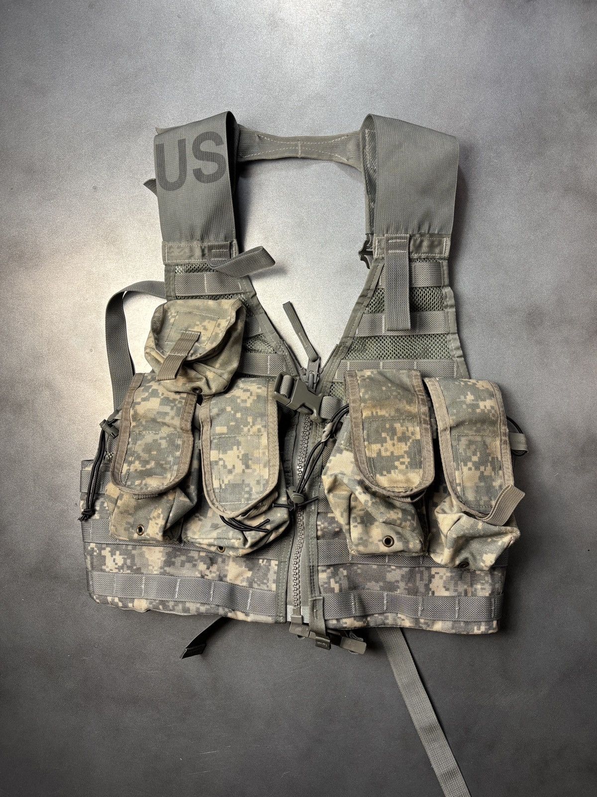 Vintage Vintage US Army Vest Digi Camo Ammo Vest Flak Tactical Cargo Size ONE SIZE - 1 Thumbnail