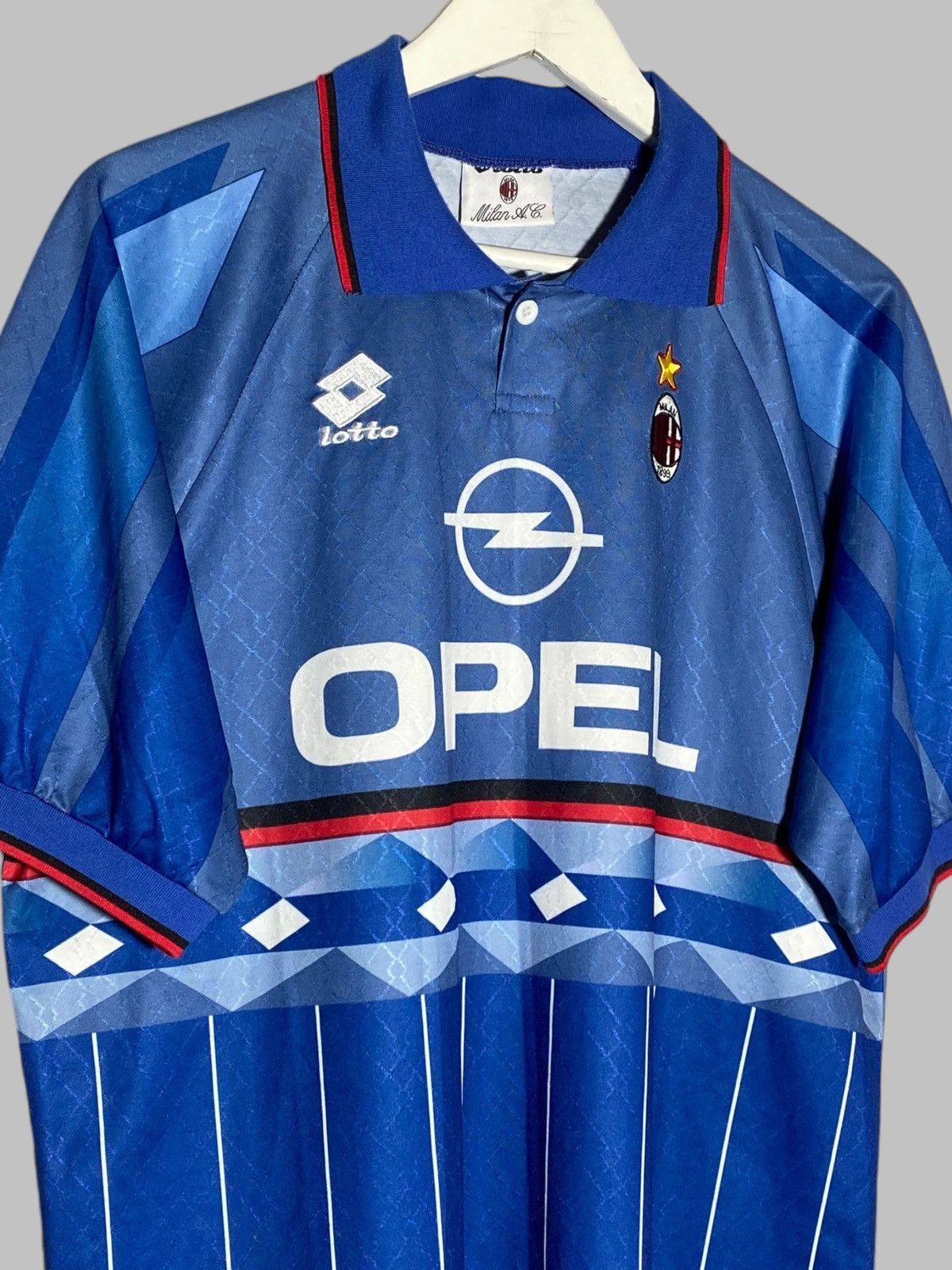 Lotto Sport × Vintage Vintage Lotto AC Milan 1995/96 Fourth Football Shirt Size US XL / EU 56 / 4 - 3 Thumbnail