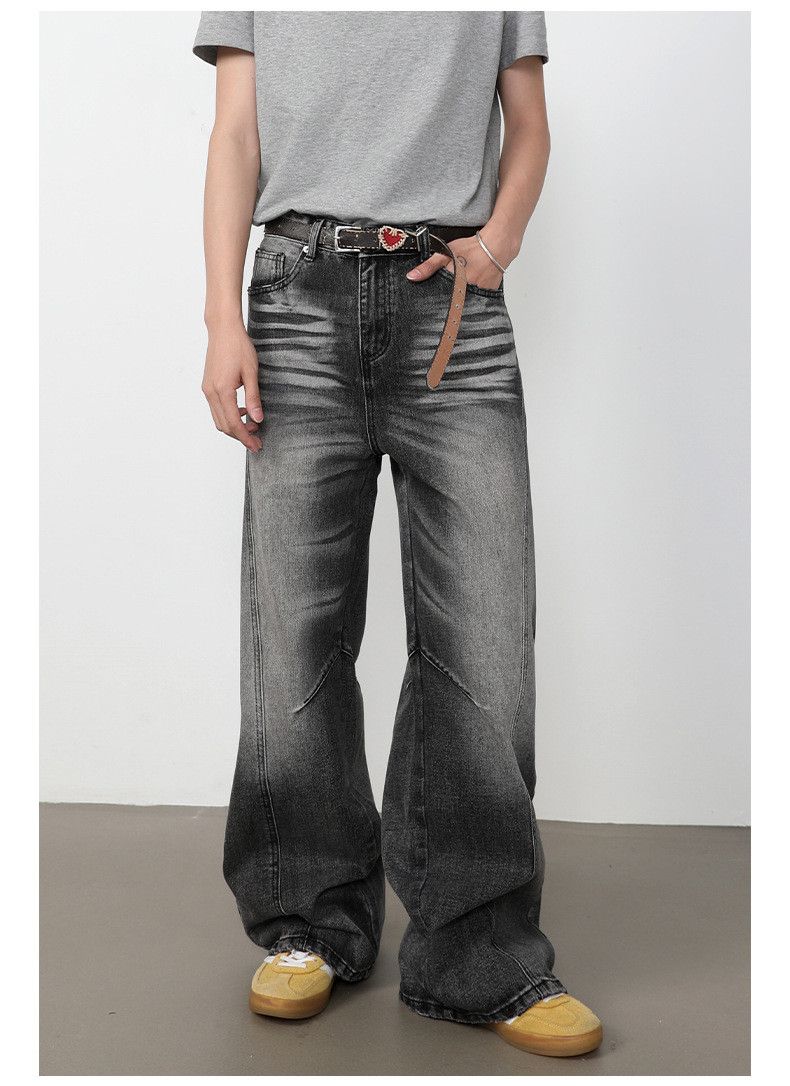 Vintage Men's American Retro Washed & Distressed Patchwork Jeans Size US 32 / EU 48 - 2 Thumbnail