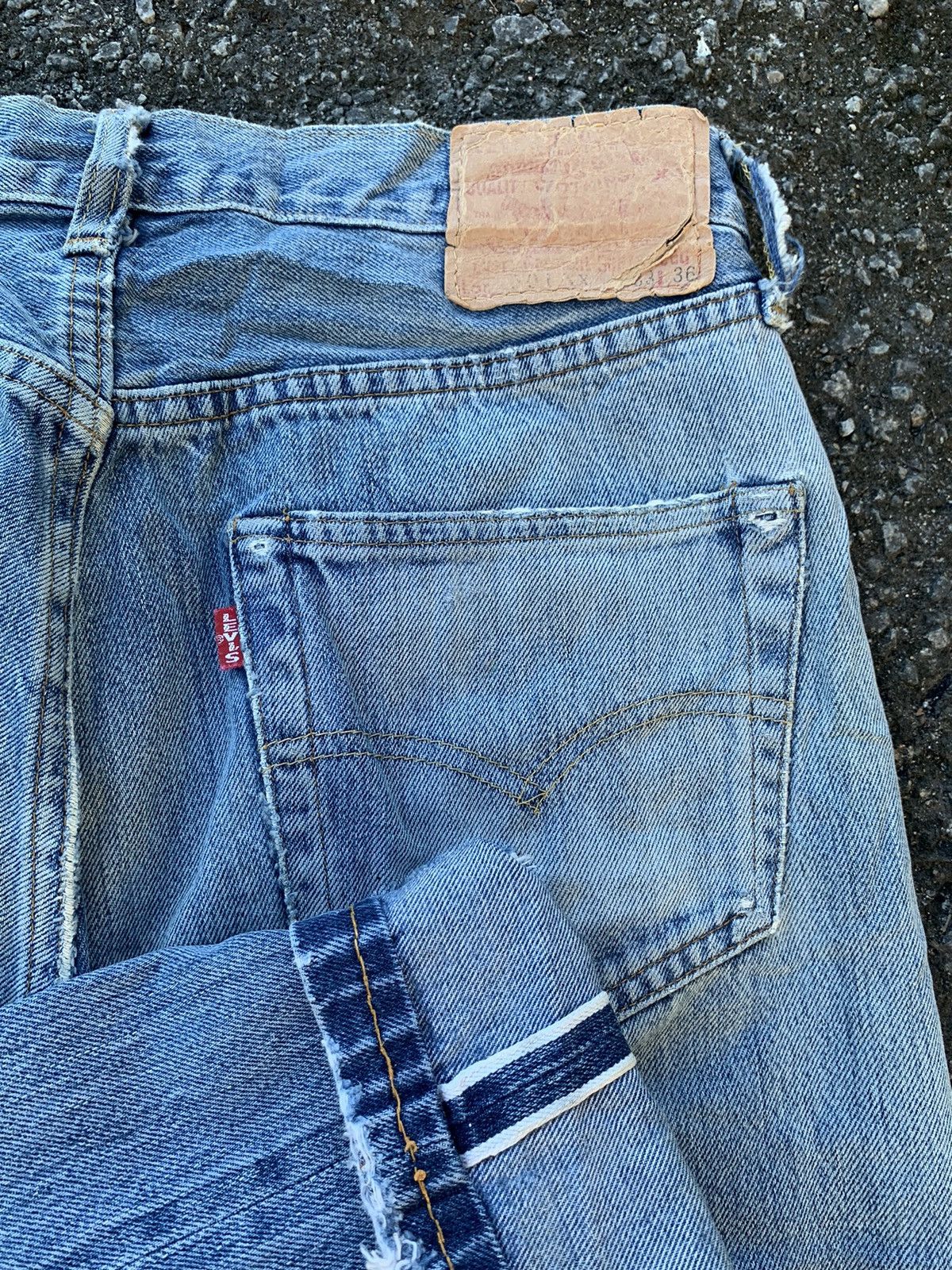 Levi's Levis Big E 501XX Made In Usa Selvedge Distressed denim Size US 30 / EU 46 - 9 Thumbnail