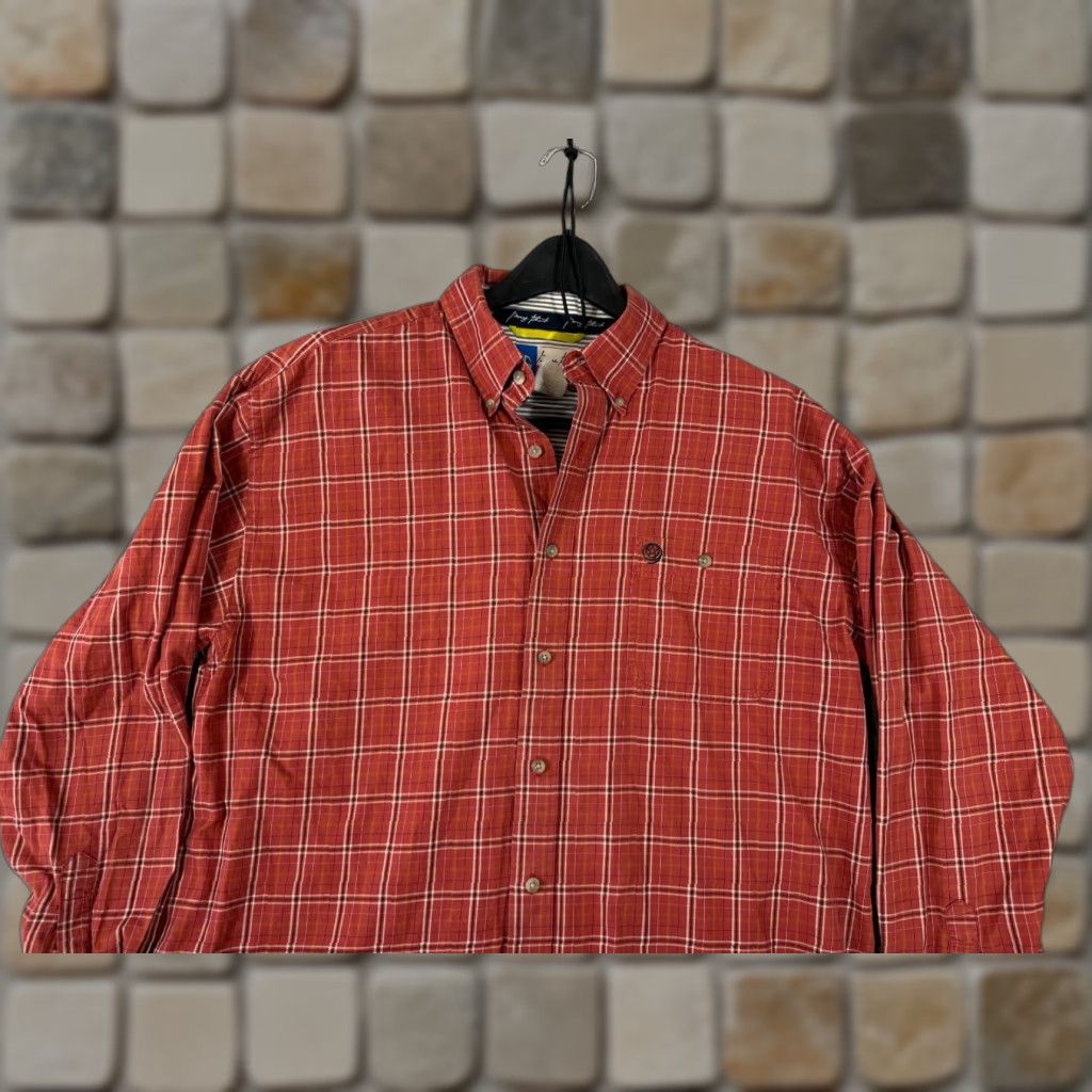 Wrangler Wrangler George Strait Cowboy Cut Button Down Shirt Mens XL Brown Plaid Western Long Sleeve Size US XL / EU 56 / 4 - 1 Thumbnail