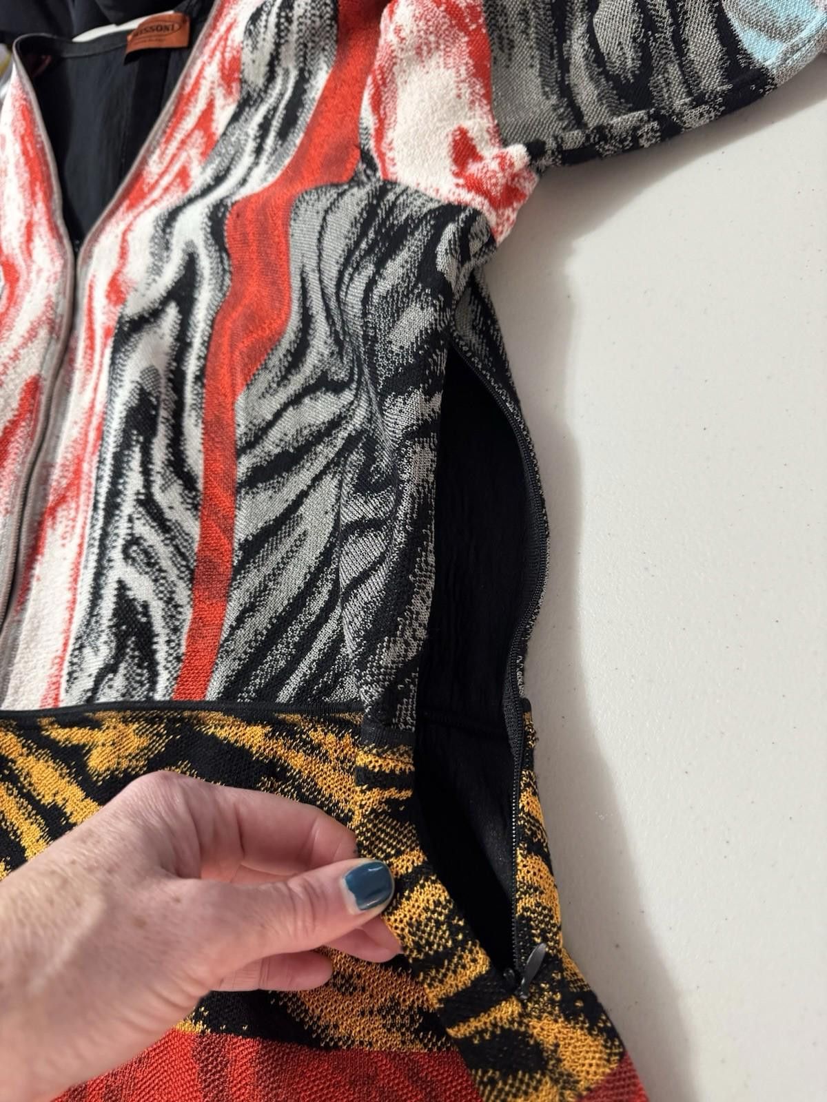 Missoni Missoni Wool Knit Sweater Dress Black Red Size US XL 14 IT50 Size XL / US 12-14 / IT 48-50 - 7 Thumbnail
