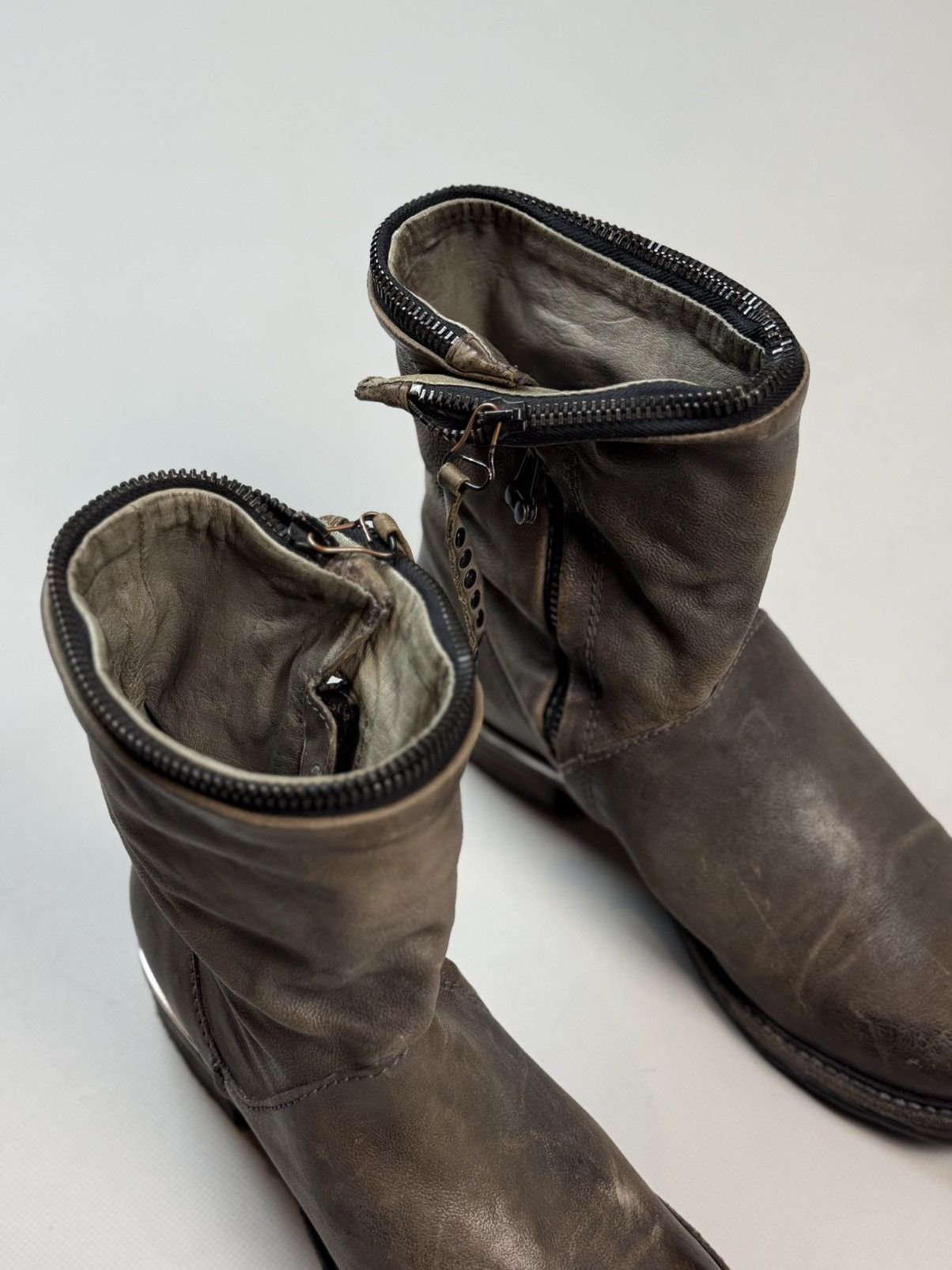 A.S.98 A.S. 98 Airstep Avant-Garde Leather Combat Boots Shoes Size US 7 / IT 37 - 4 Thumbnail