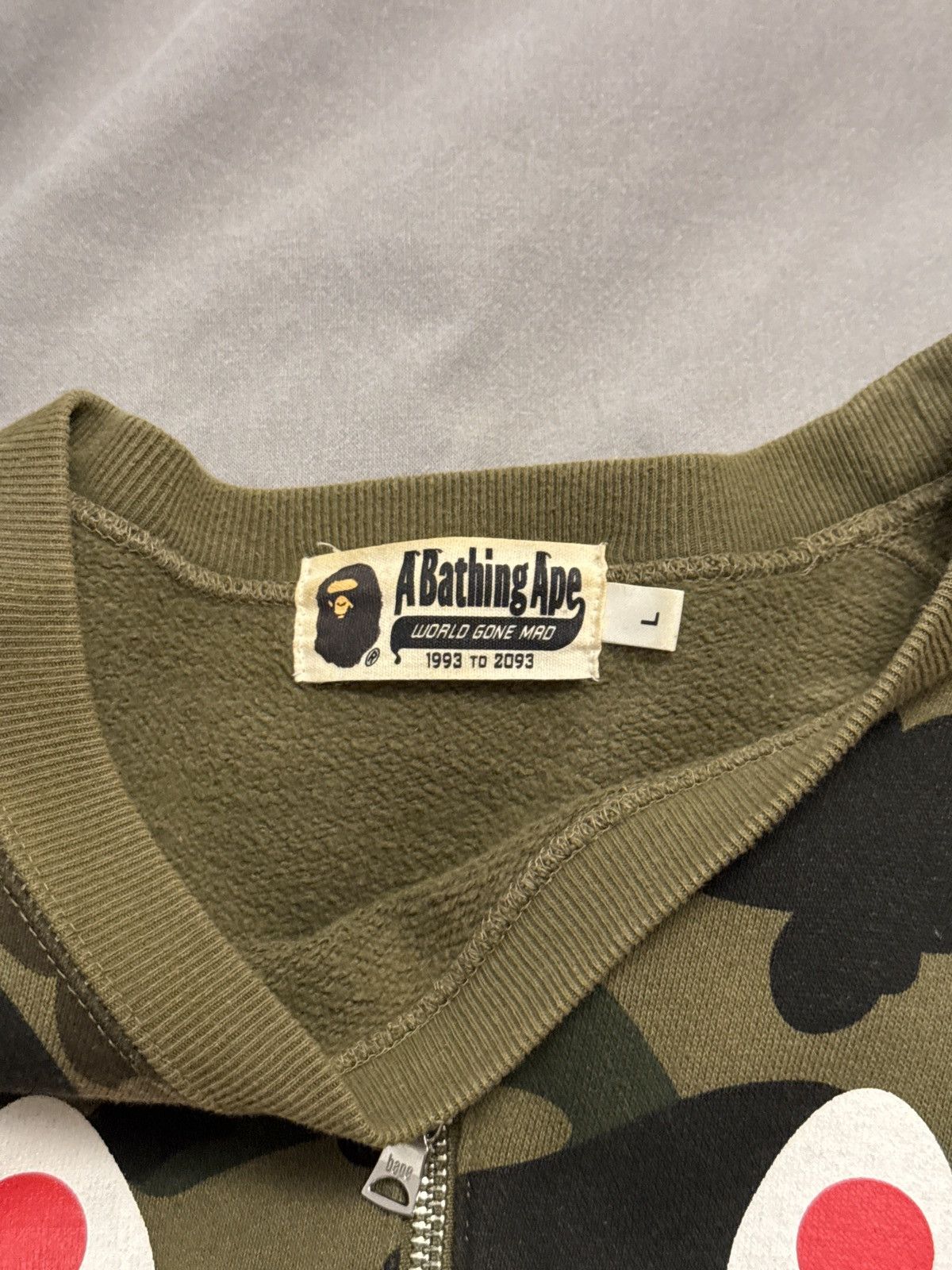 Bape Shark Zip Camo Crewneck Size US L / EU 52-54 / 3 - 5 Thumbnail