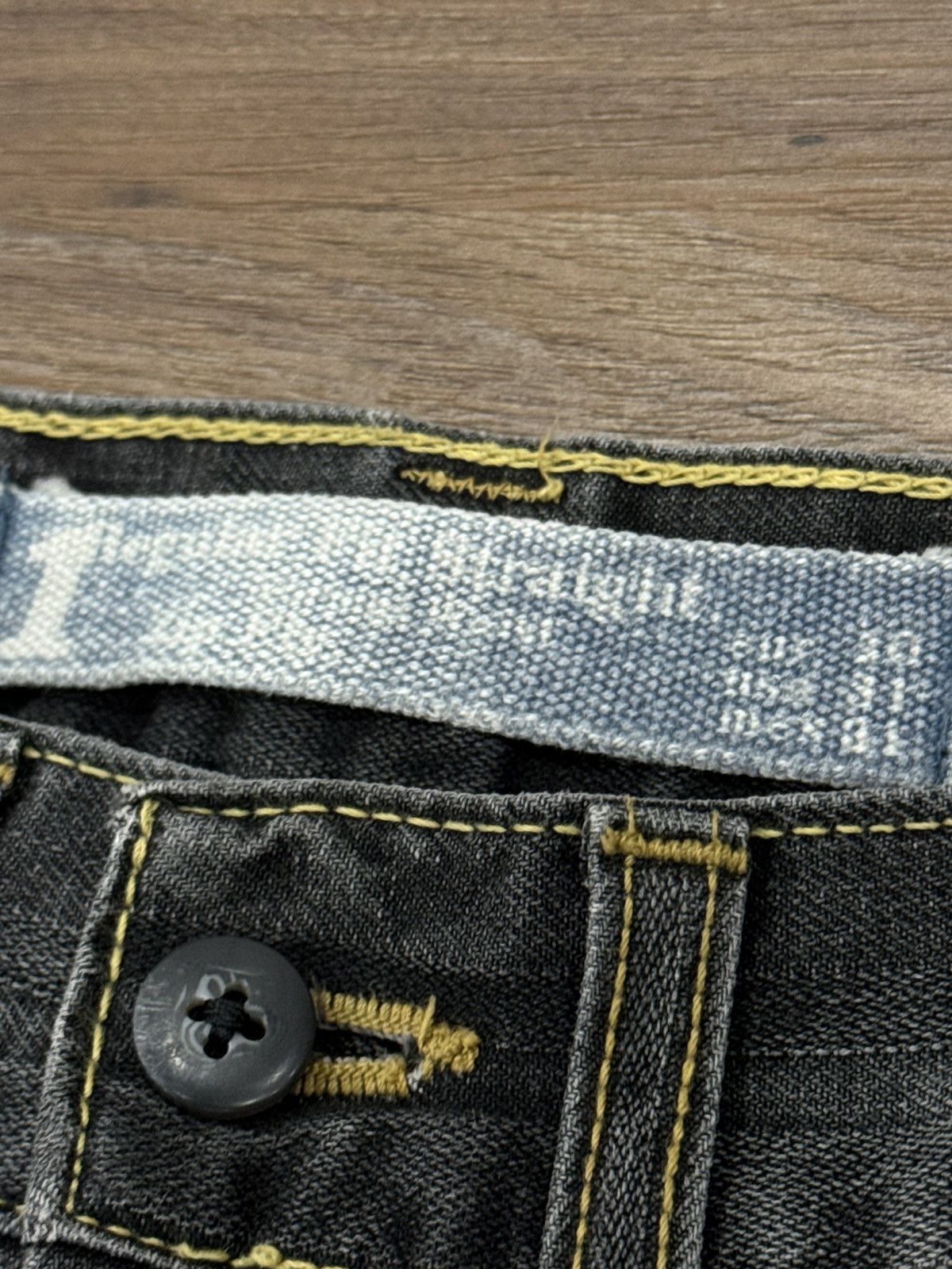 Vintage Y2K Black Utility Denim Jeans Contrast Stitch Carpenter pant Size US 31 - 11 Thumbnail