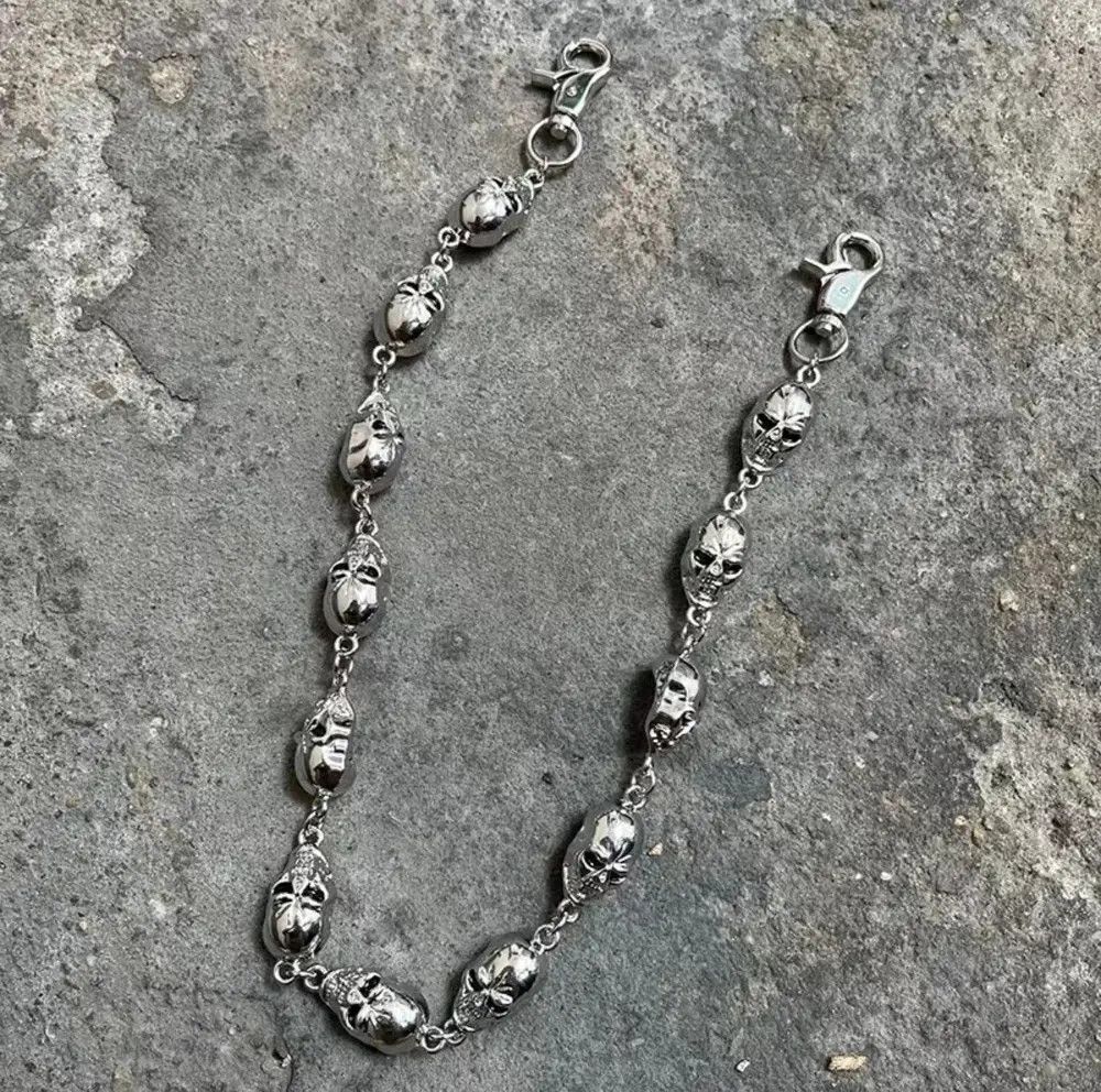 Jewelry vintage horror Skull Wallet Jeans Chain Size ONE SIZE - 6 Thumbnail