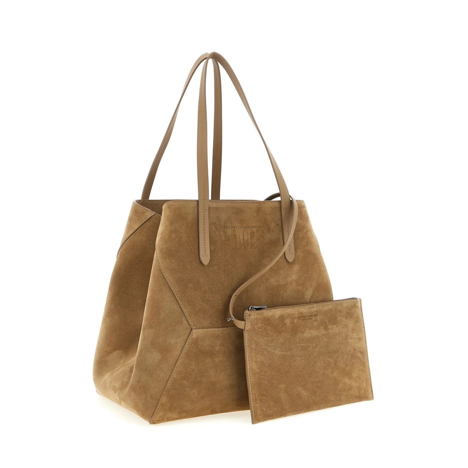 Brunello Cucinelli BRUNELLO CUCINELLI BC Duo Brown Maxi Suede Tote Bag New Size ONE SIZE - 3 Thumbnail