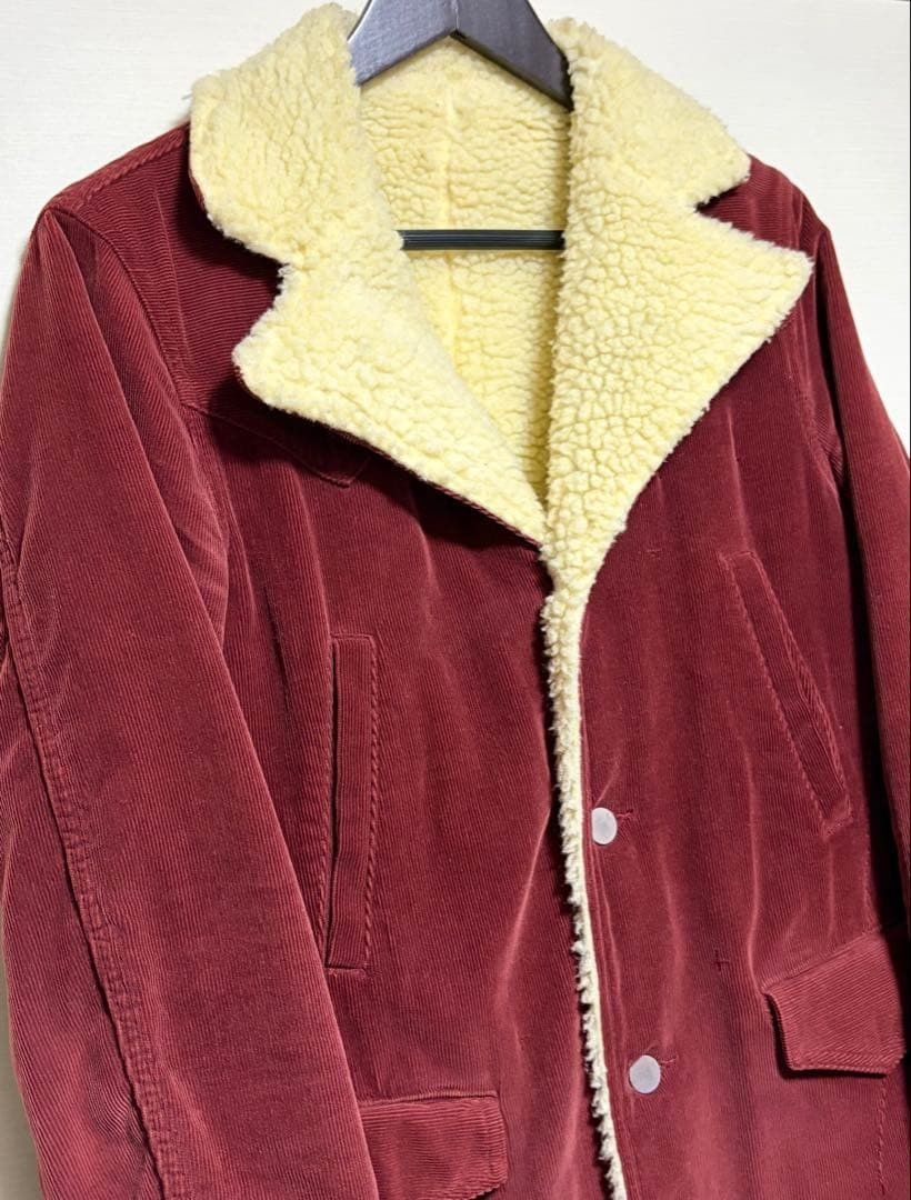 Number (N)ine Number Nine Distressed Corduroy Boa Fleece Lined Jacket coat Size US M / EU 48-50 / 2 - 4 Thumbnail