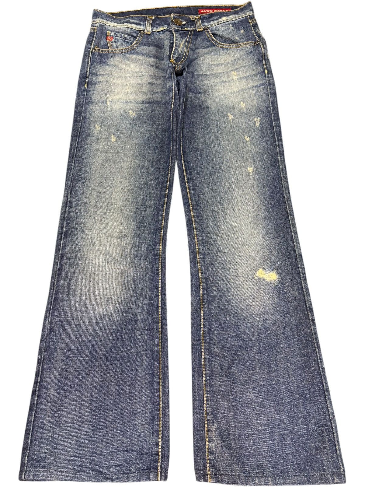 Miss Sixty Vintage Miss Sixty Faded Wash Distress Flare Jeans Size 29" - 1 Thumbnail