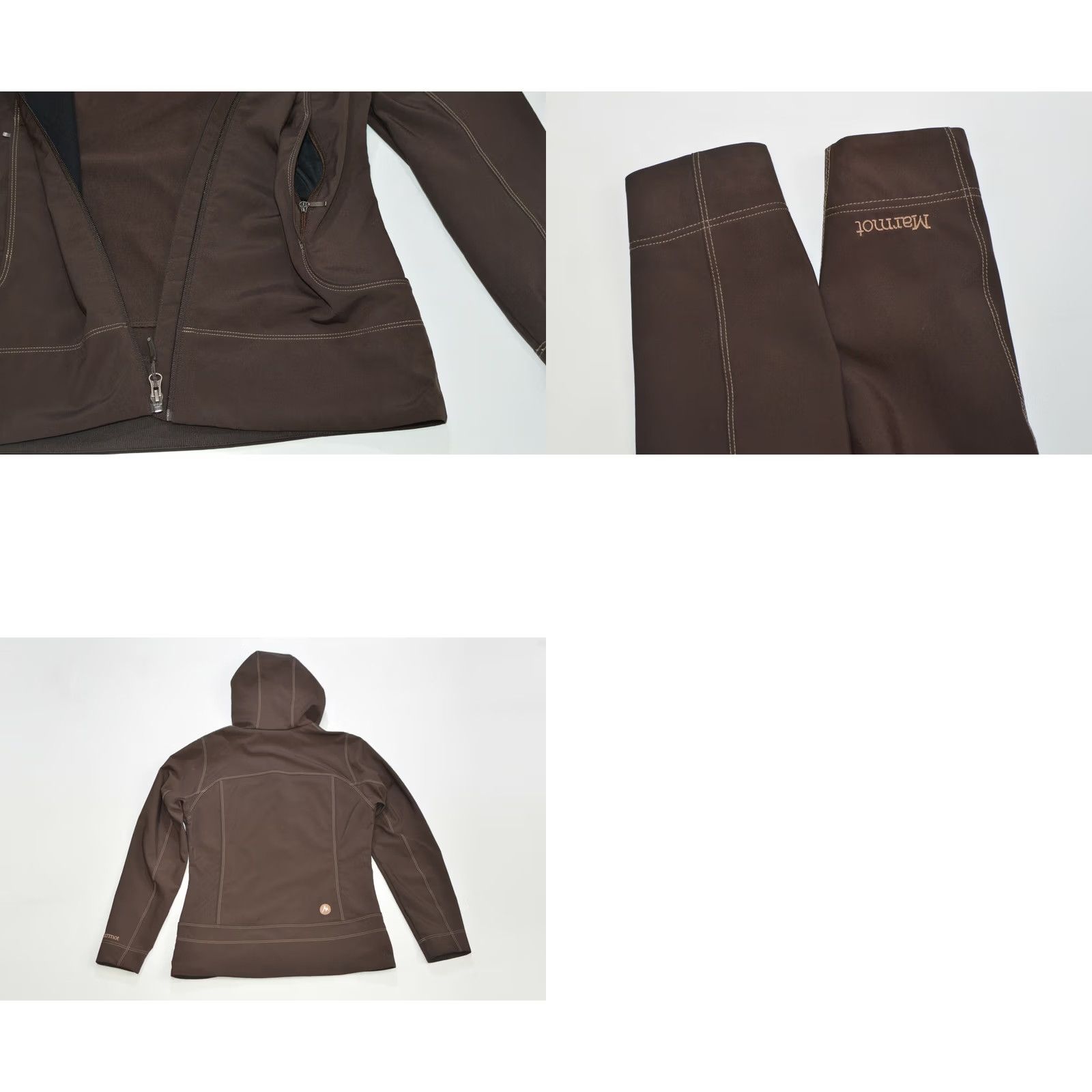 Marmot Womens Marmot Hooded Softshell Jacket Full-Zip M Brown Jacket Womens Marmot Hooded Softshell Full-Zip M Brown Size M / US 6-8 / IT 42-44 - 8 Thumbnail