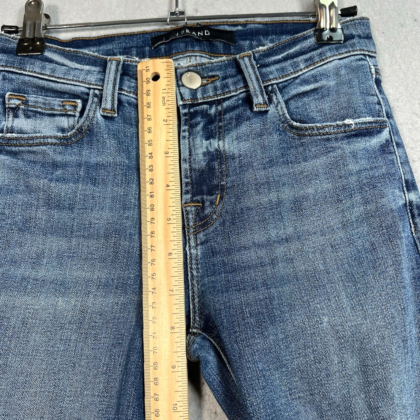 J Brand J BRAND Womens Mid-Rise Dark Blue Slim Crop Jeans 24 Waist Size 28" / US 6 / IT 42 - 7 Thumbnail