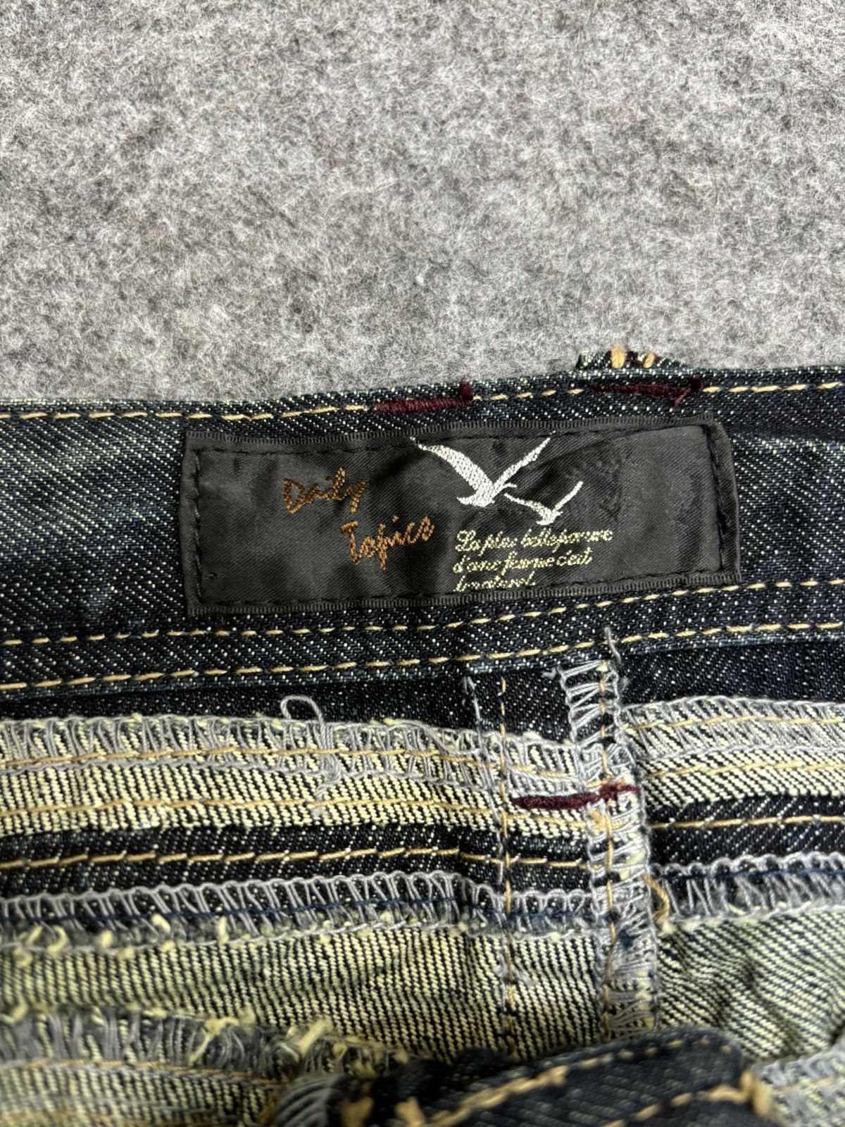 Japanese Brand 💥Insane Japan Fashion💥Daily Topics Loose Denim F512 Size US 36 / EU 52 - 10 Thumbnail