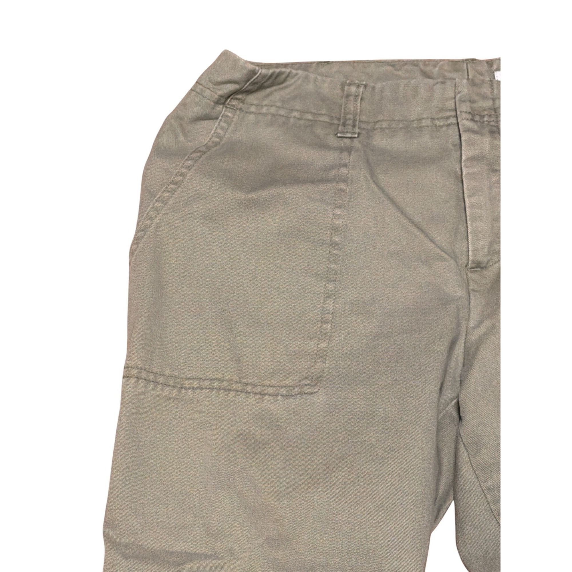 Other Halogen Olive Green Pants Flat Front Cropped 100% Cotton Sli Size 27" / US 4 / IT 40 - 2 Thumbnail