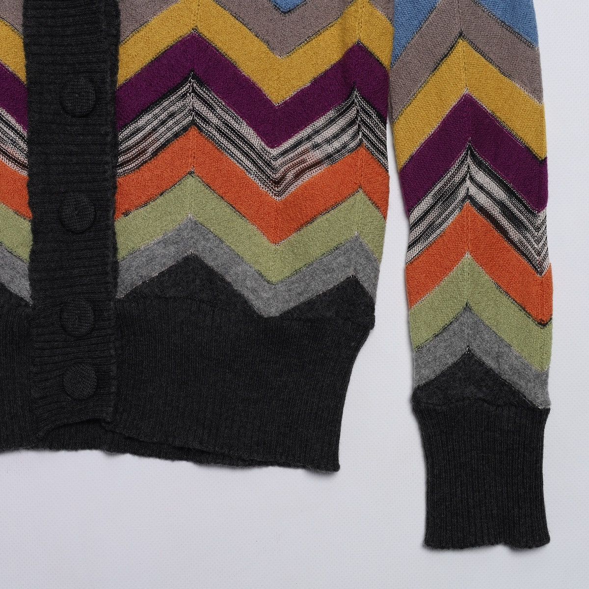 Missoni Missoni M Wool Viscose Multicolor Cardigan Sweater Mesh Size M / US 6-8 / IT 42-44 - 3 Thumbnail