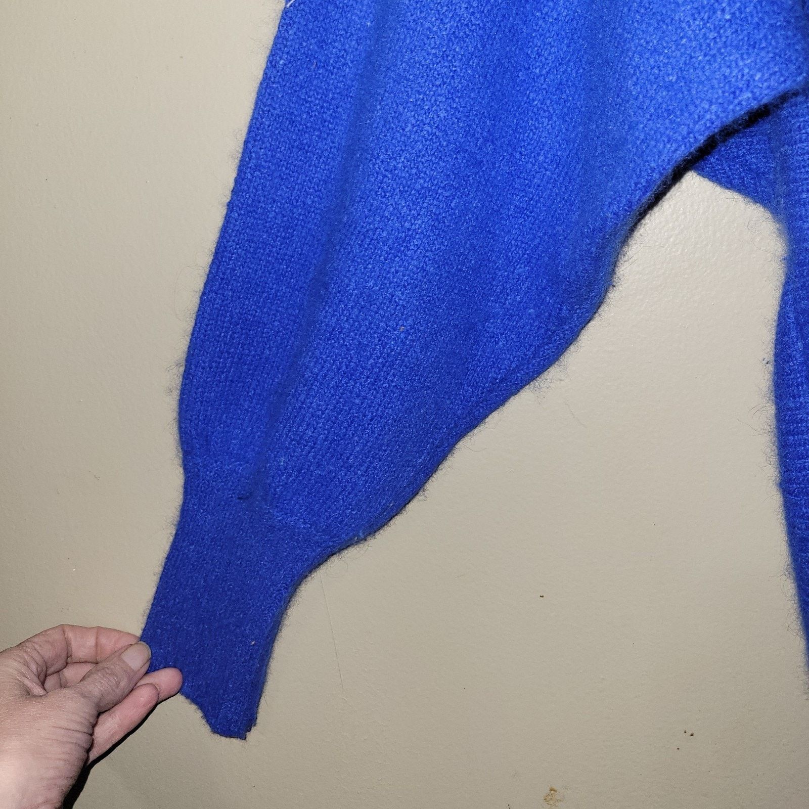 & Other Stories Cedars Beaded Sweater Small Blue Silk Lambswool Angora Blend Size S / US 4 / IT 40 - 5 Thumbnail