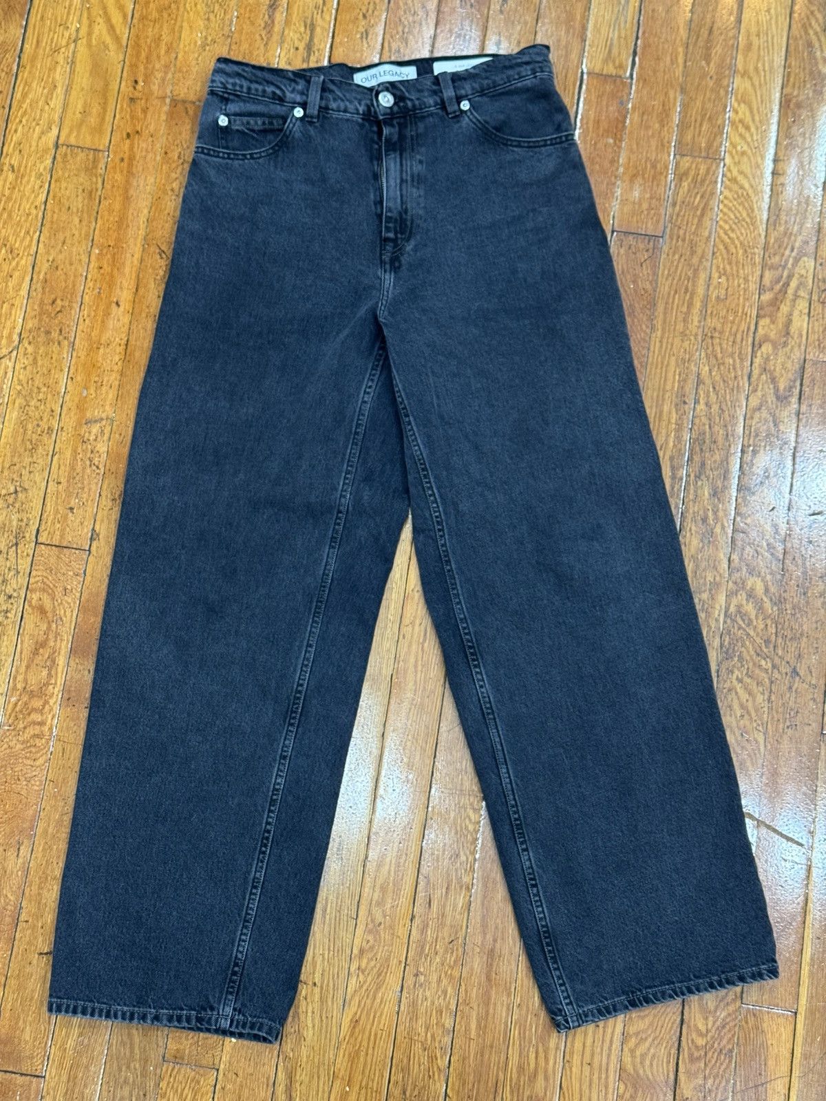 Our Legacy Our Legacy Vast Cut Washed Black Denim Size US 44 / EU 60 - 1 Thumbnail