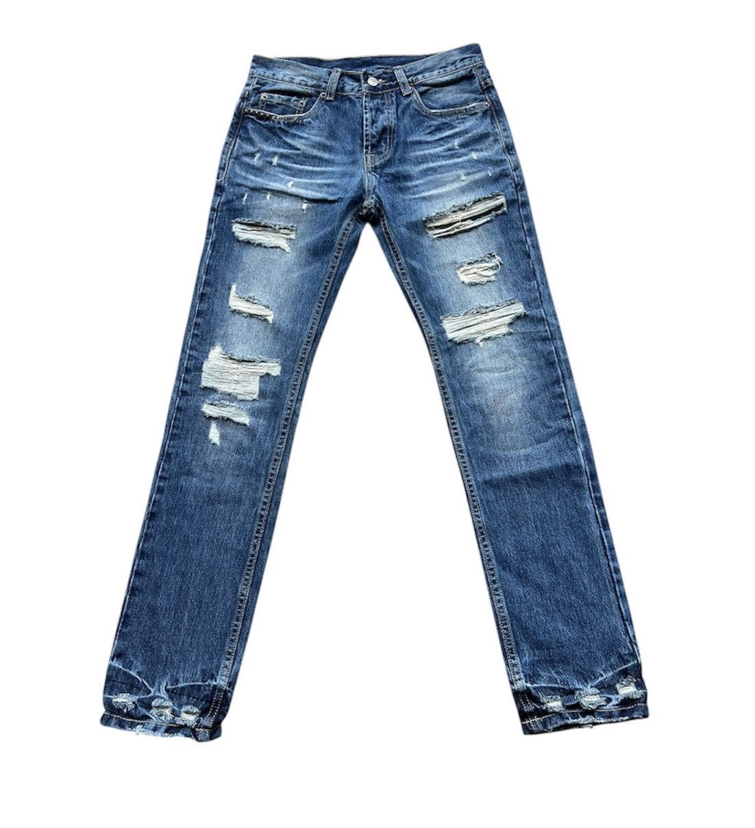 Hysteric Glamour Hysteric Glamour Fade Studded Punk Distressed Jeans Size US 30 / EU 46 - 1 Thumbnail