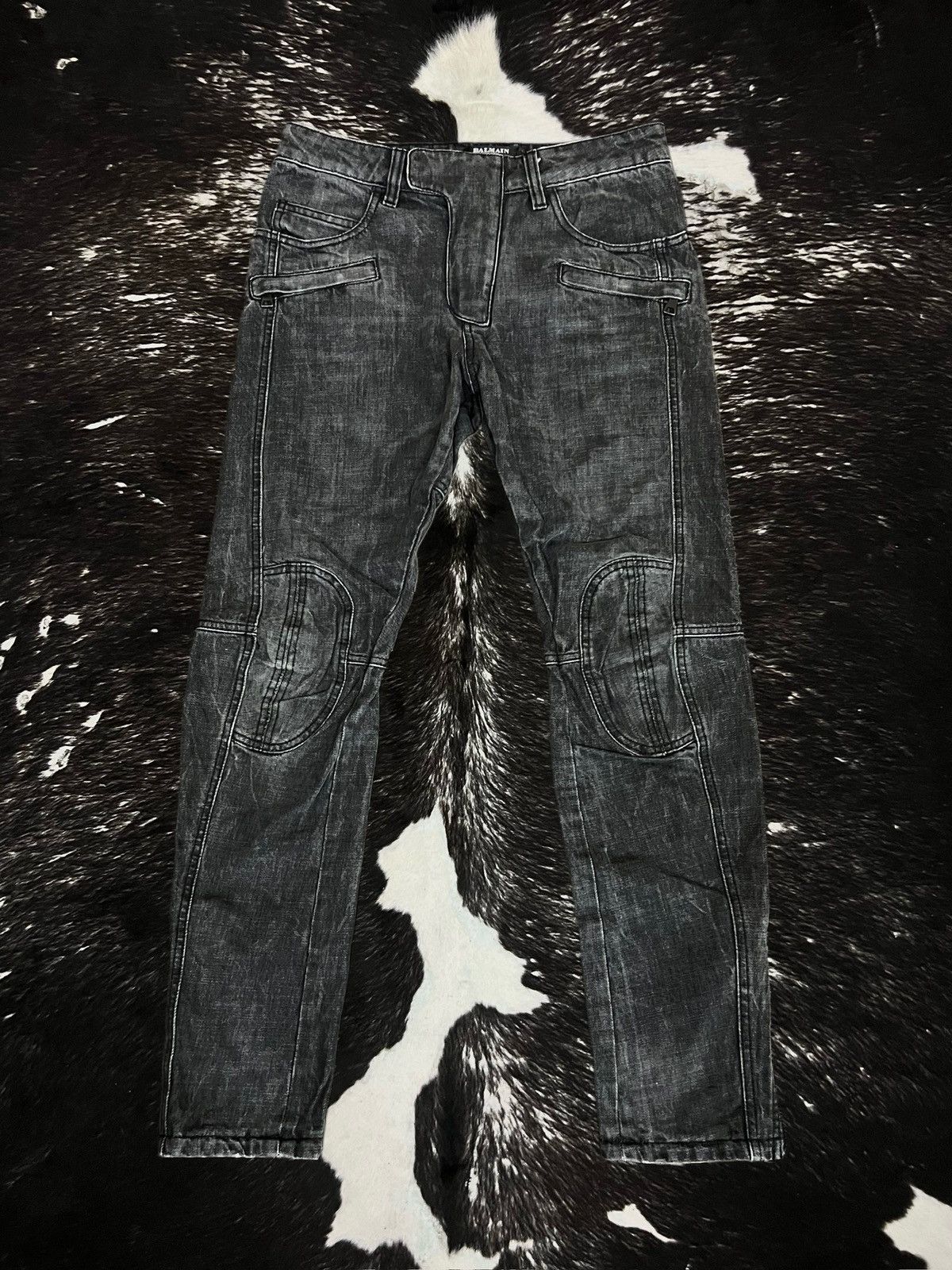 Balmain Balmain FW11 „Sakata“ Biker Denim (Prototype/Sample) Size US 30 / EU 46 - 1 Thumbnail