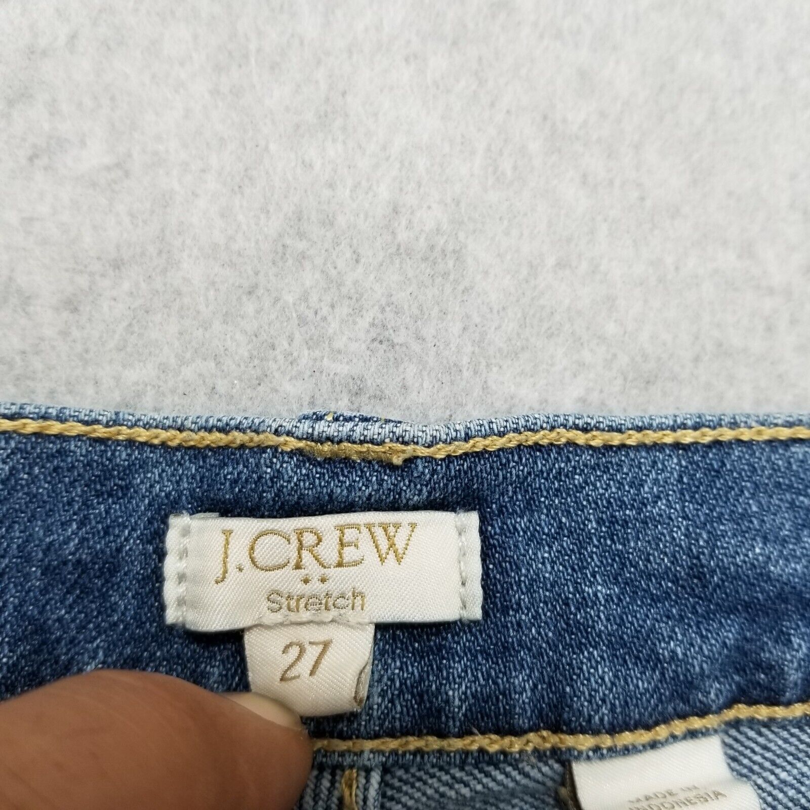 J.Crew J Crew Jeans Womens 27 Denim Low Rise Straight Distressed Size 27" / US 4 / IT 40 - 3 Thumbnail