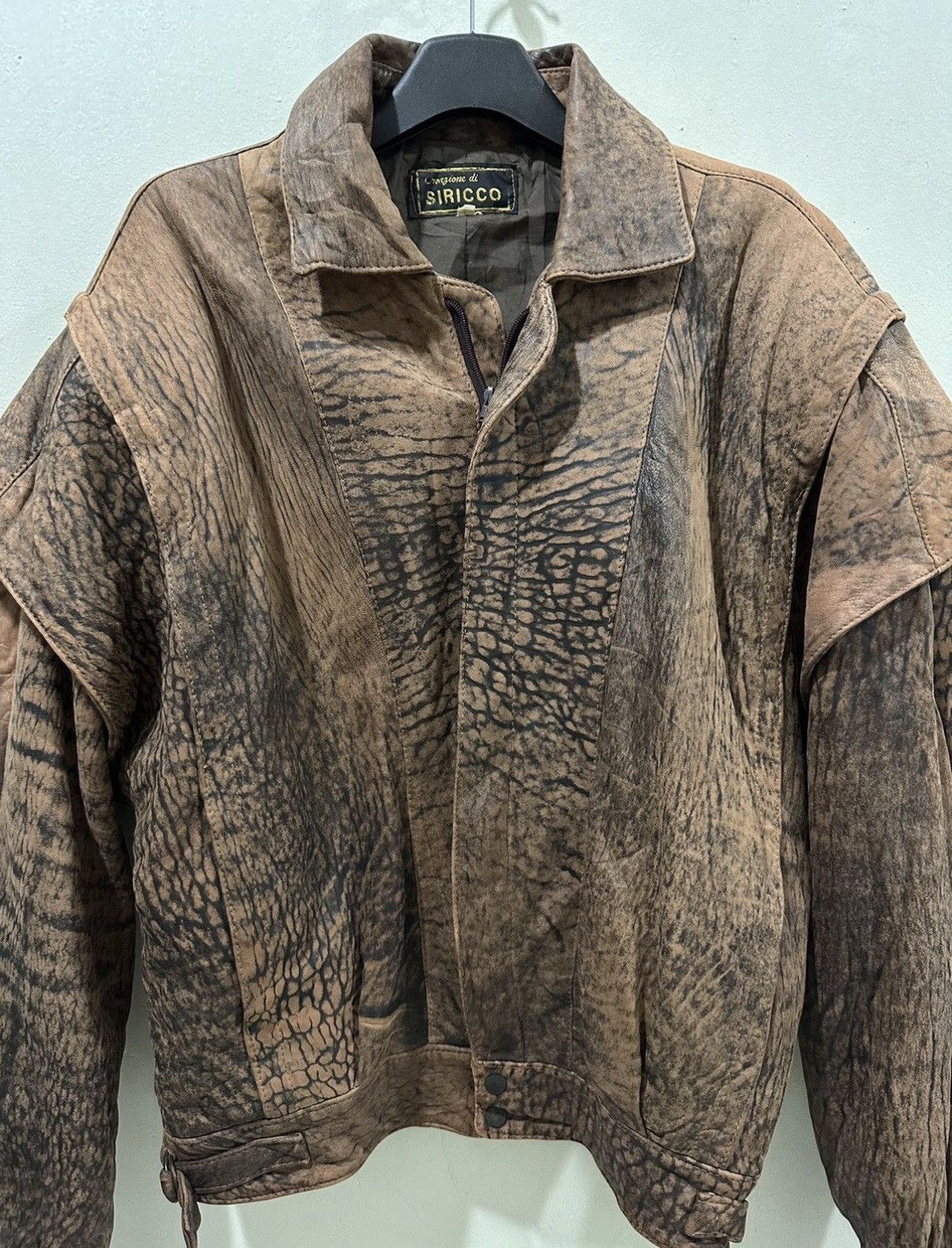 Japanese Brand 90’s Creazione Di Sirocco Leather Jacket Size US L / EU 52-54 / 3 - 3 Thumbnail