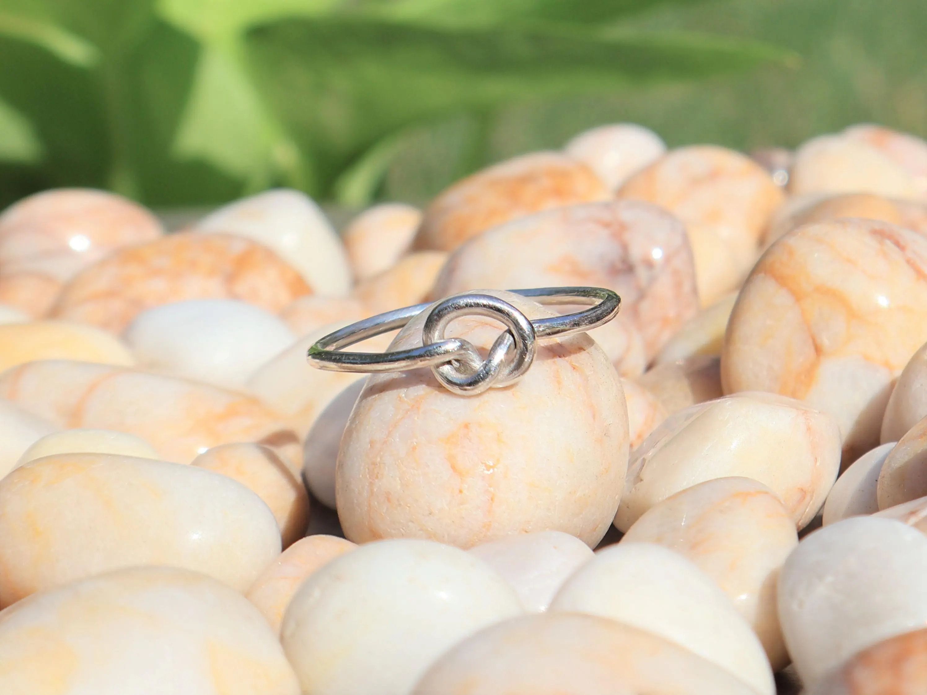 Handmade Silver Knot Ring, 925 Silver Handmade Ring, Tie Knot Jewelry Size ONE SIZE - 2 Thumbnail