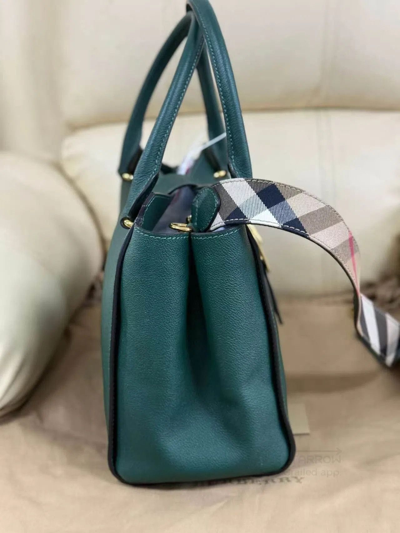 Burberry Burberry Medium Check Square Buckle Bag. Size ONE SIZE - 3 Thumbnail