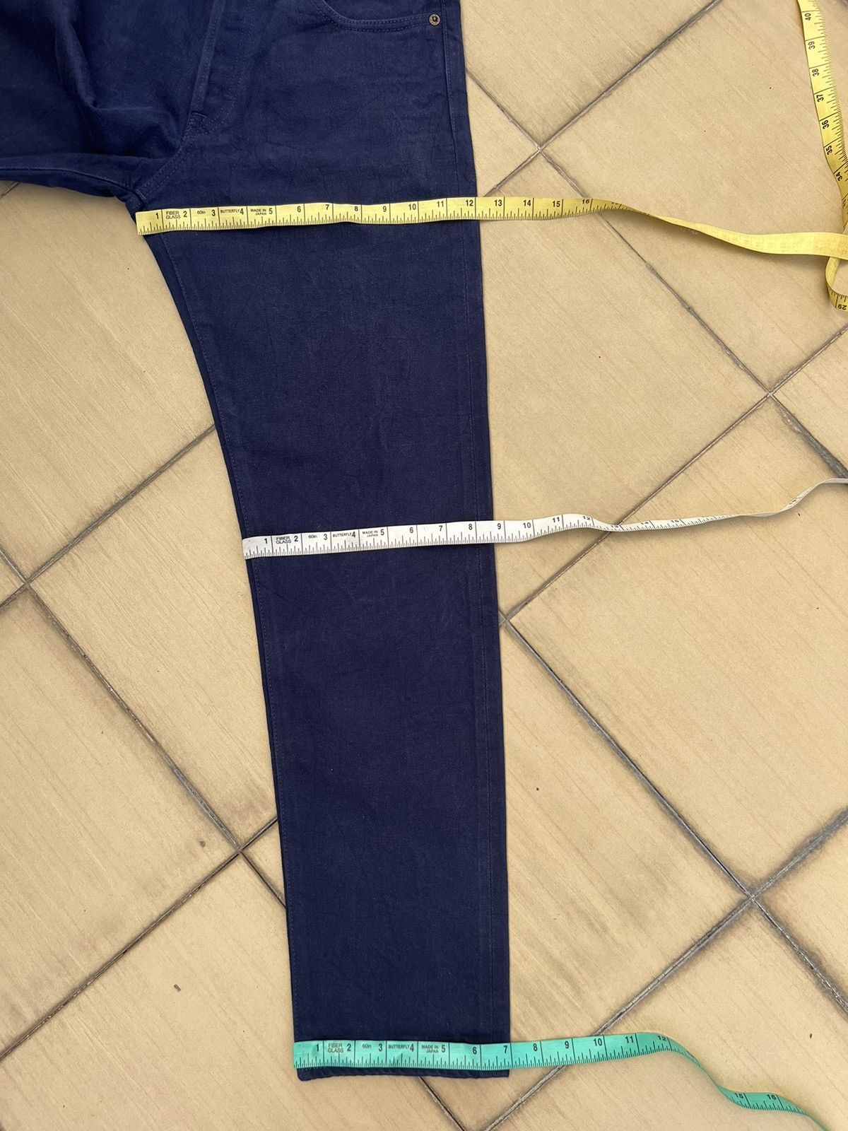 Japan Blue Japan Blue JB0625 Leather Patch Indigo Denim Slim Jeans Size US 31 - 4 Thumbnail