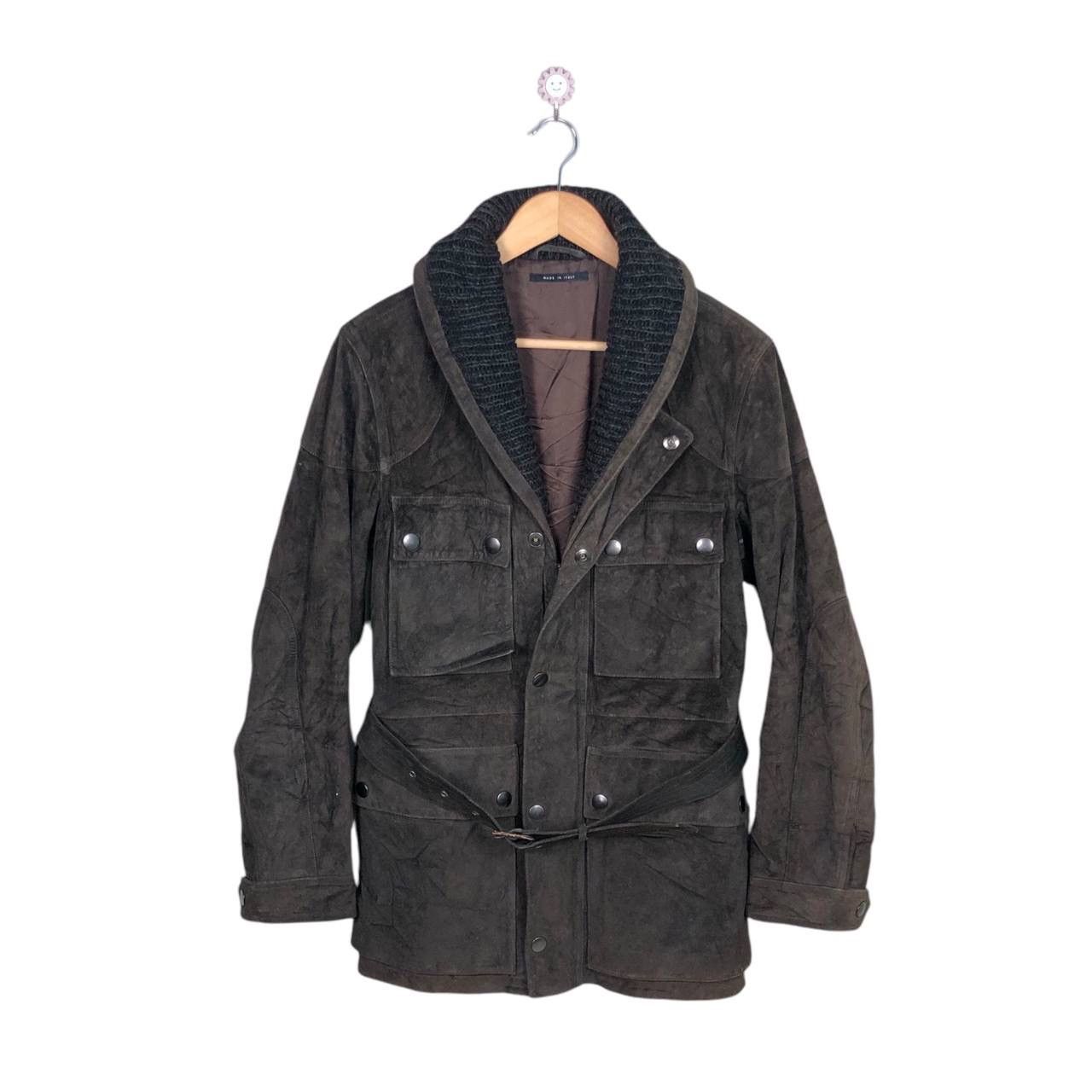 Gucci FW03 Gucci Tom Ford Belted Suede Fields Leather Jacket Size US S / EU 44-46 / 1 - 1 Thumbnail