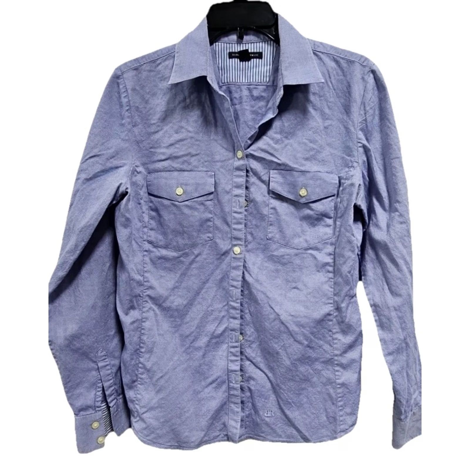 Banana Republic Banana Republic Shirt Men’s Medium Blue Oxford Button Front Cotton Casual Solid Long Sleeve Size US M / EU 48-50 / 2 - 2 Thumbnail