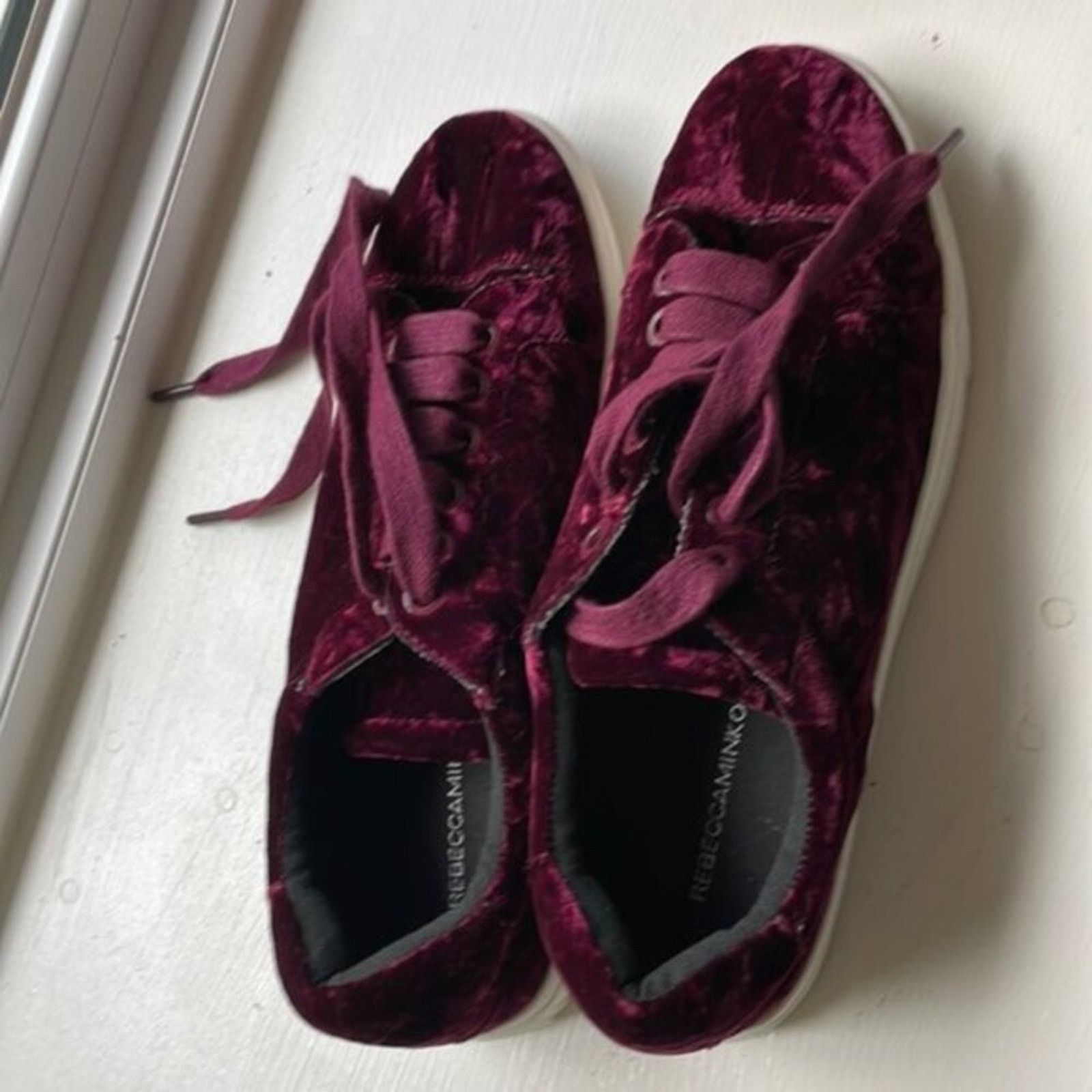 Rebecca Minkoff Rebecca Minkoff crushed Velvet Bleecker Too Sneakers Acai Size US 9.5 / IT 39.5 - 2 Thumbnail