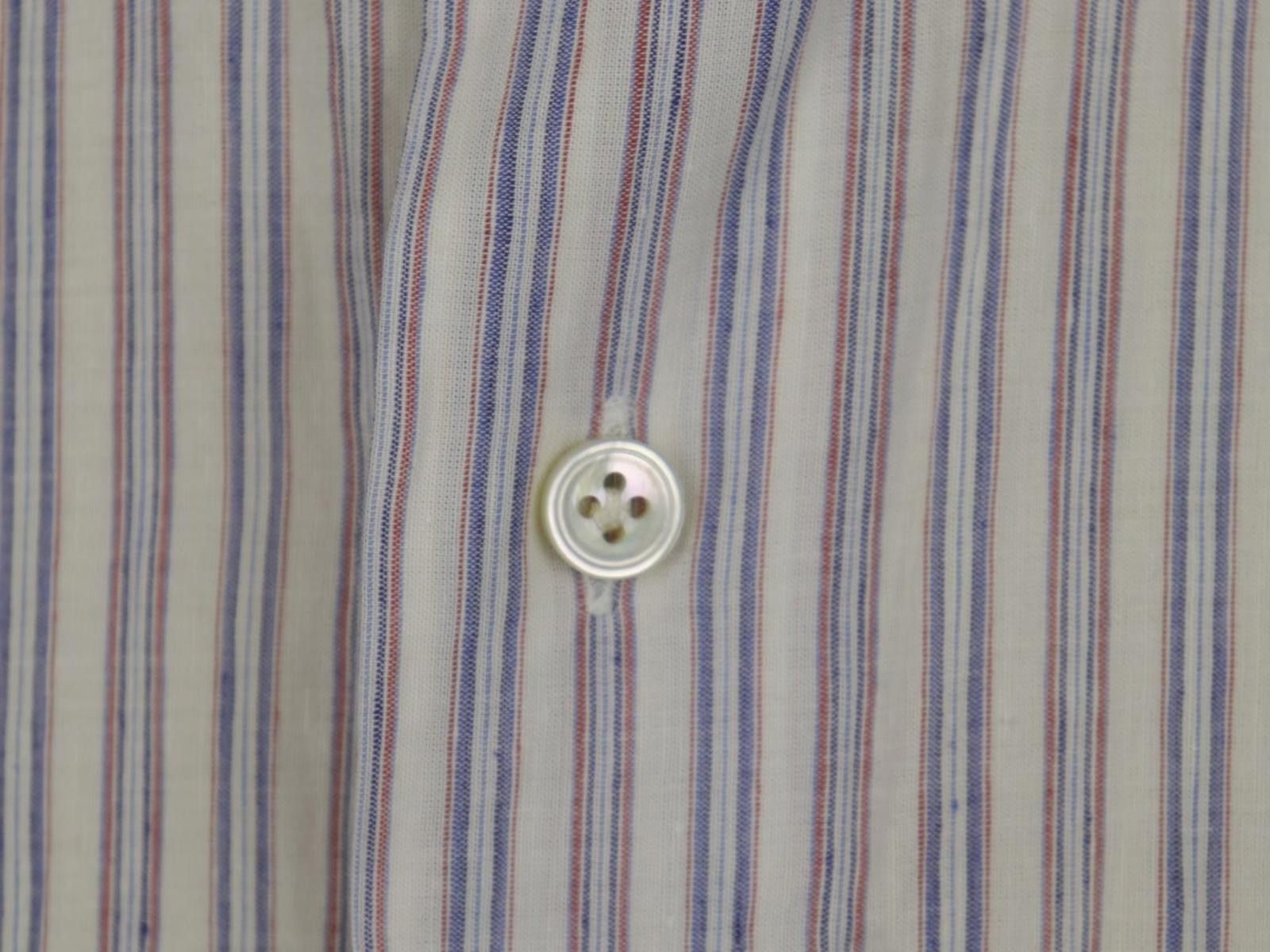 Emmett Emmett Multi Striped Cotton Collared Button-Up Shirt Size L Size US L / EU 52-54 / 3 - 4 Thumbnail