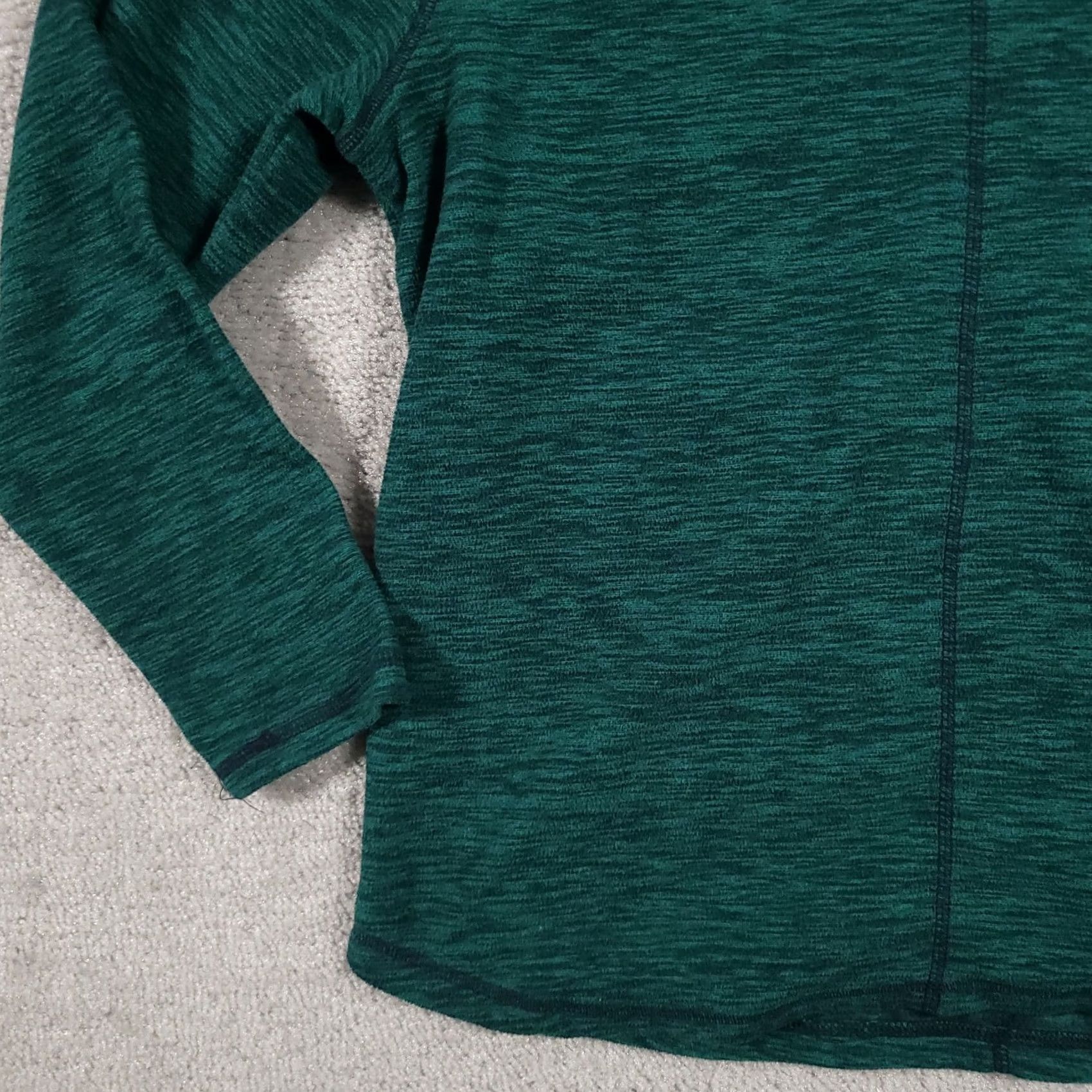 Vintage St. John's Bay Pullover Sweater Women Medium Green Long Sleeve V-Neck Lightweight Knit Polyester Sweatshirt Ladies M-V-Neck Warm Casual Flat-Front Hem Size M / US 6-8 / IT 42-44 - 4 Thumbnail