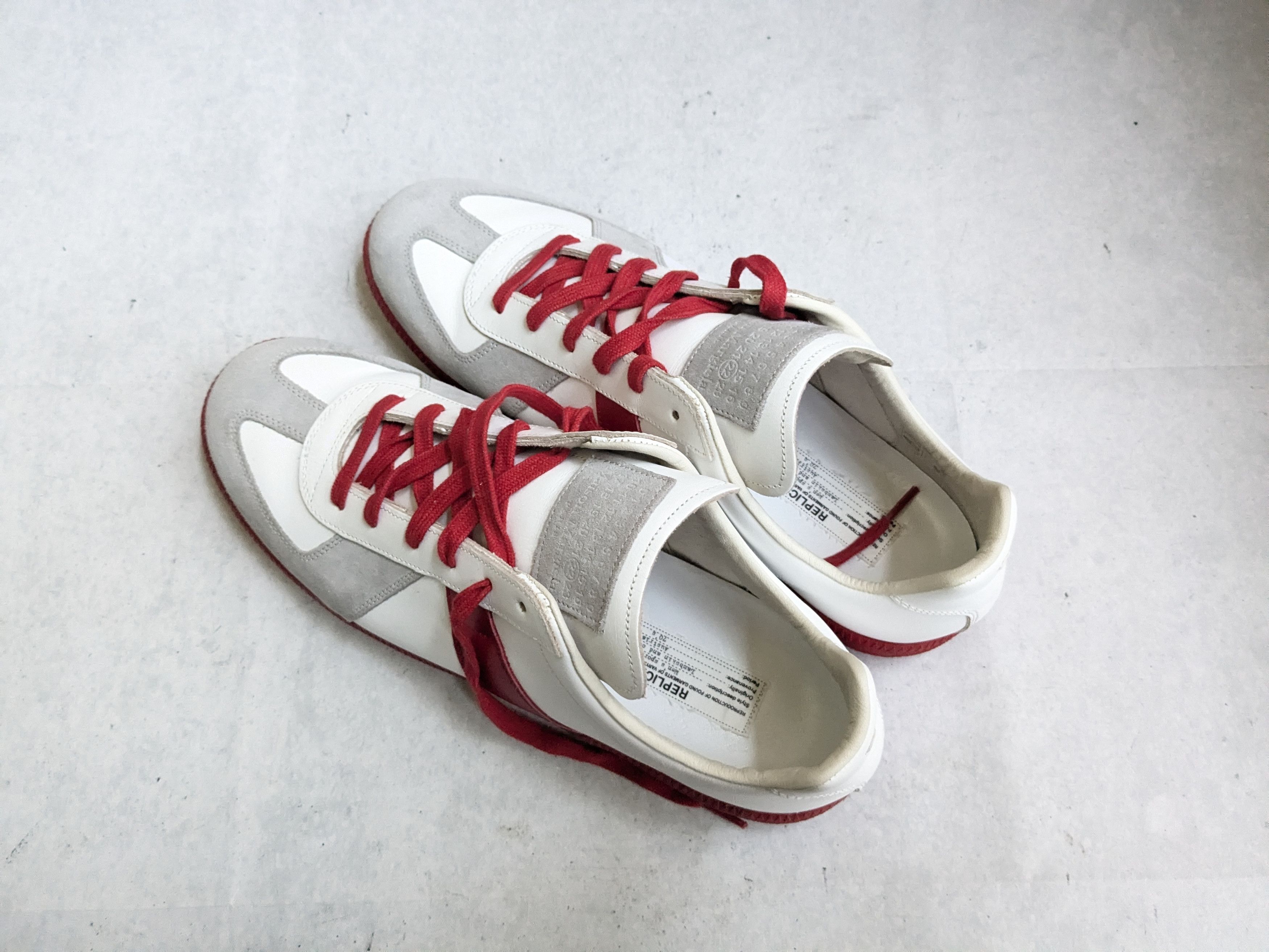 Maison Margiela Maison Margiela Replica GAT White Gray Red 13 46 Low Tops Size US 13 / EU 46 - 14 Thumbnail