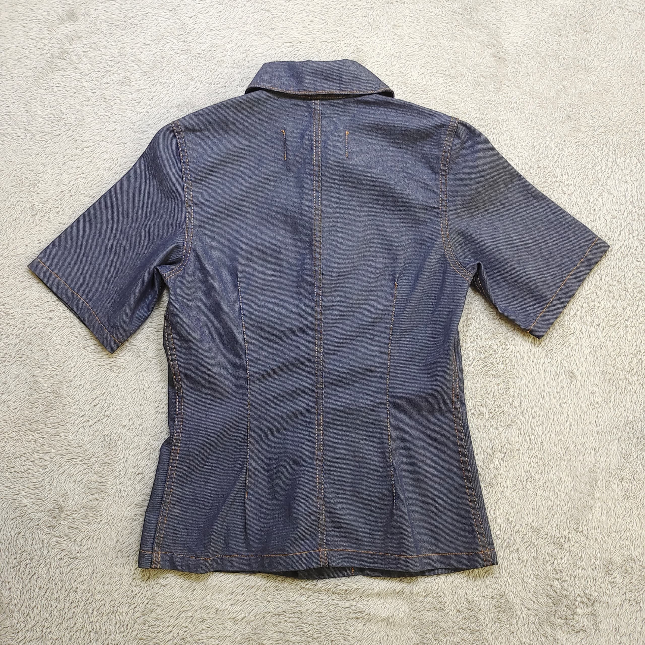 CABANE de ZUCCa ZUCCA Travail Denim Short Sleeve Shirt button up, man/women Size XS / US 0-2 / IT 36-38 - 5 Thumbnail
